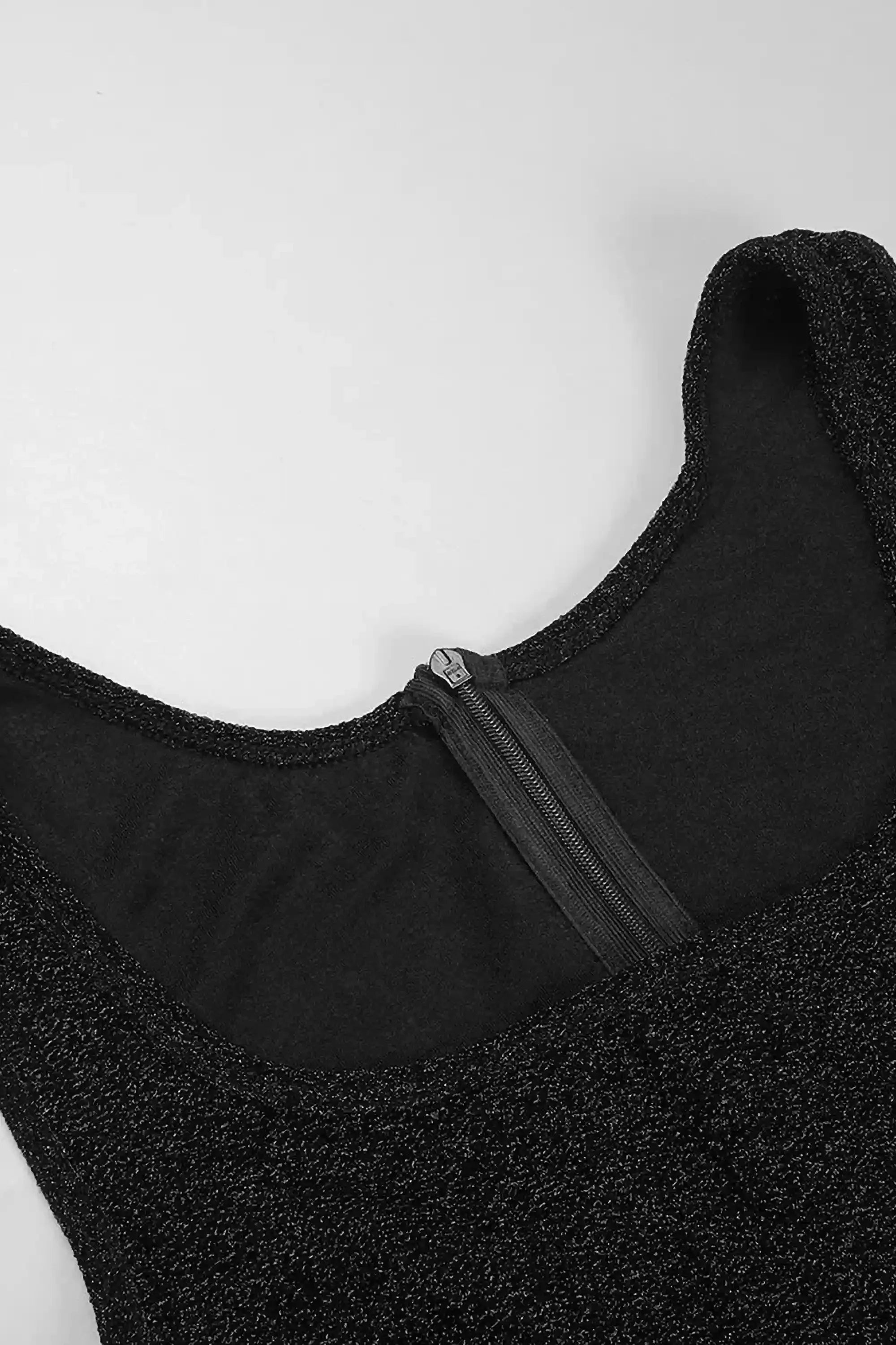 Black Glitter Rose Mermaid Dress Dress