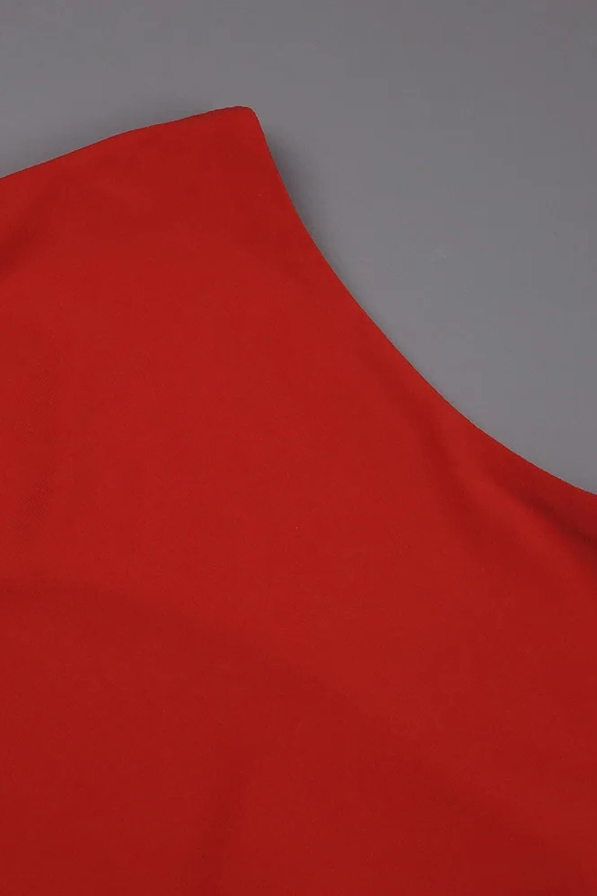 Red High Neck Open Back Draped Maxi Dress - Dress