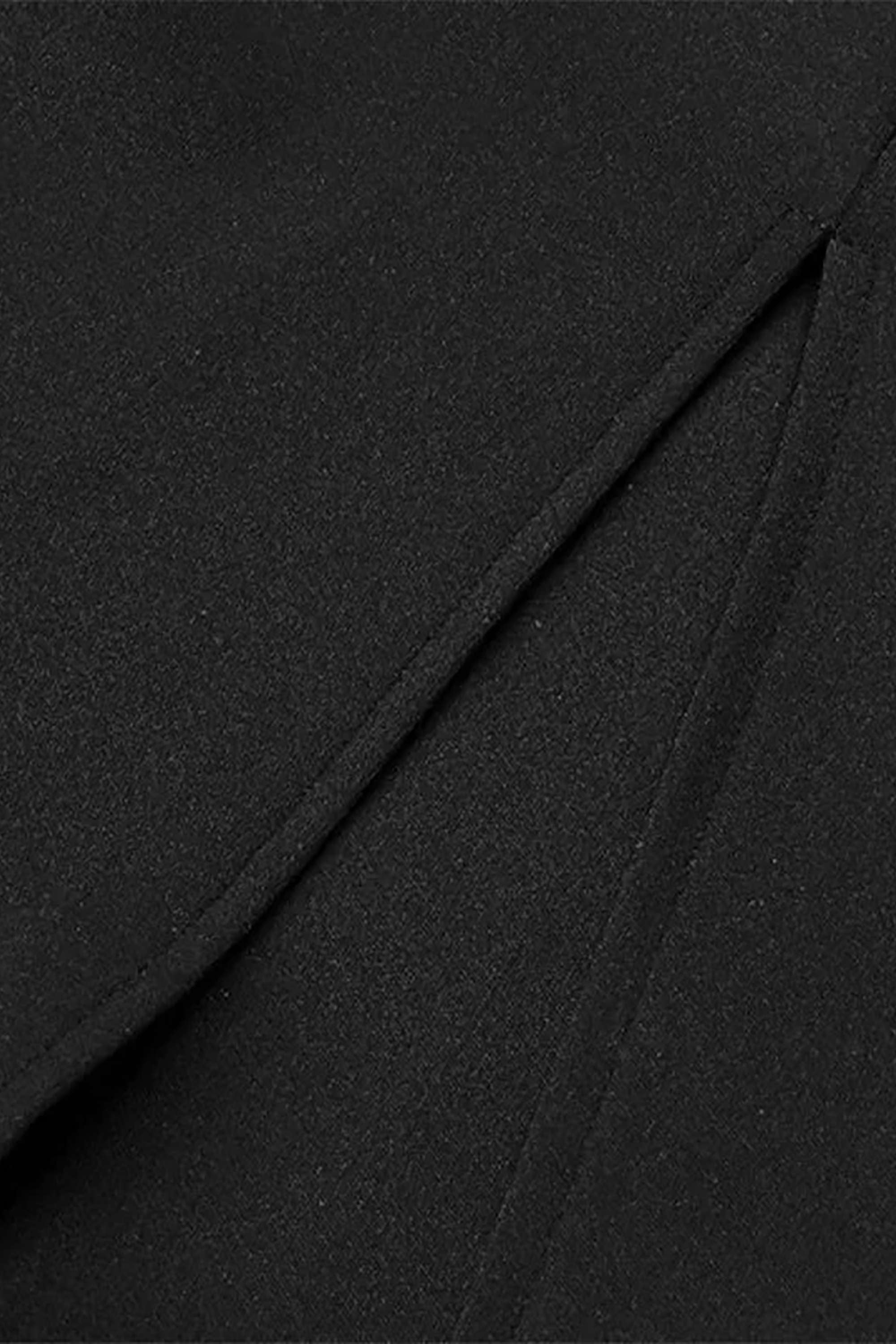 Black Off Shoulder Faux Fur Trim Midi Dress Dress