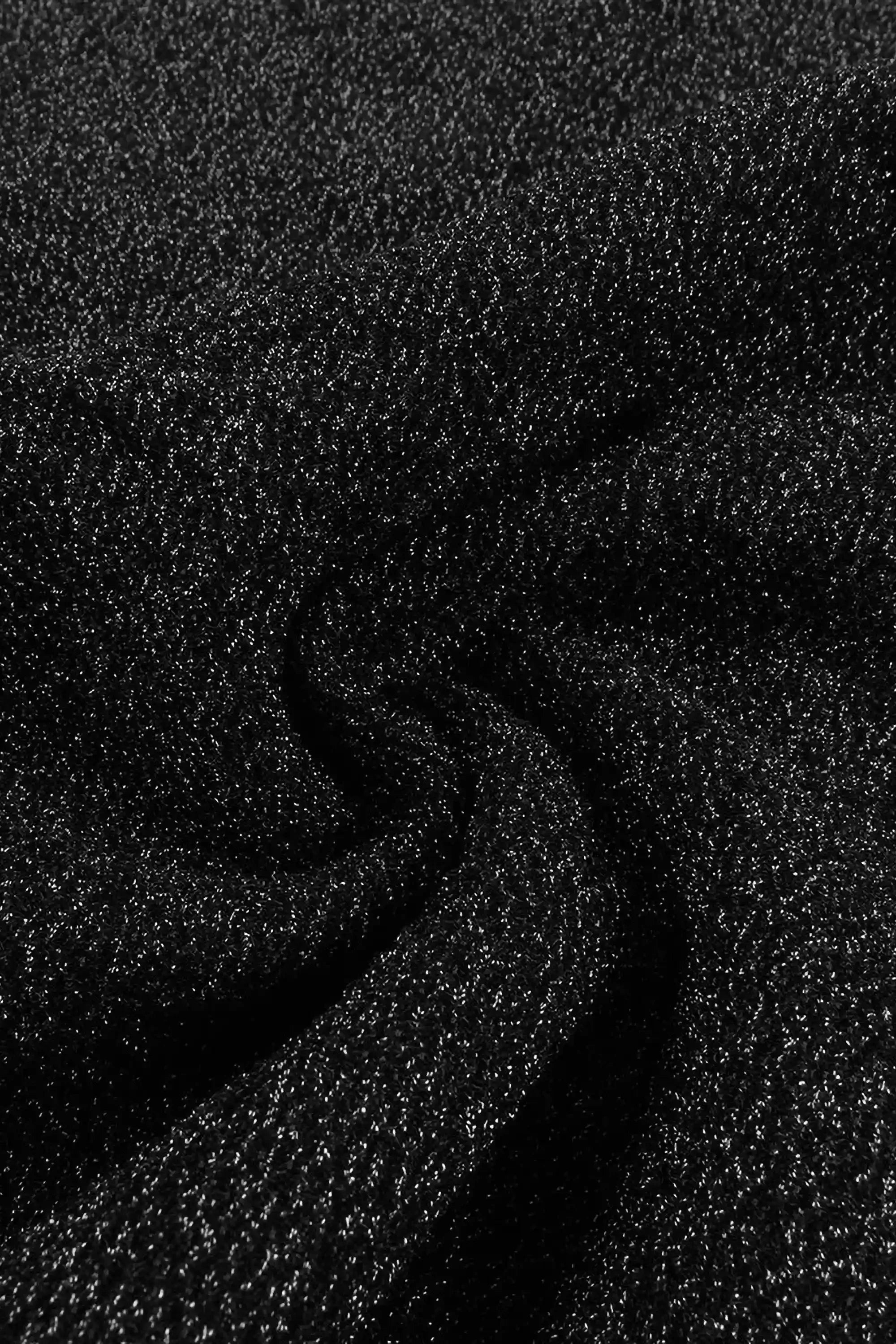Black Glitter Rose Mermaid Dress Dress