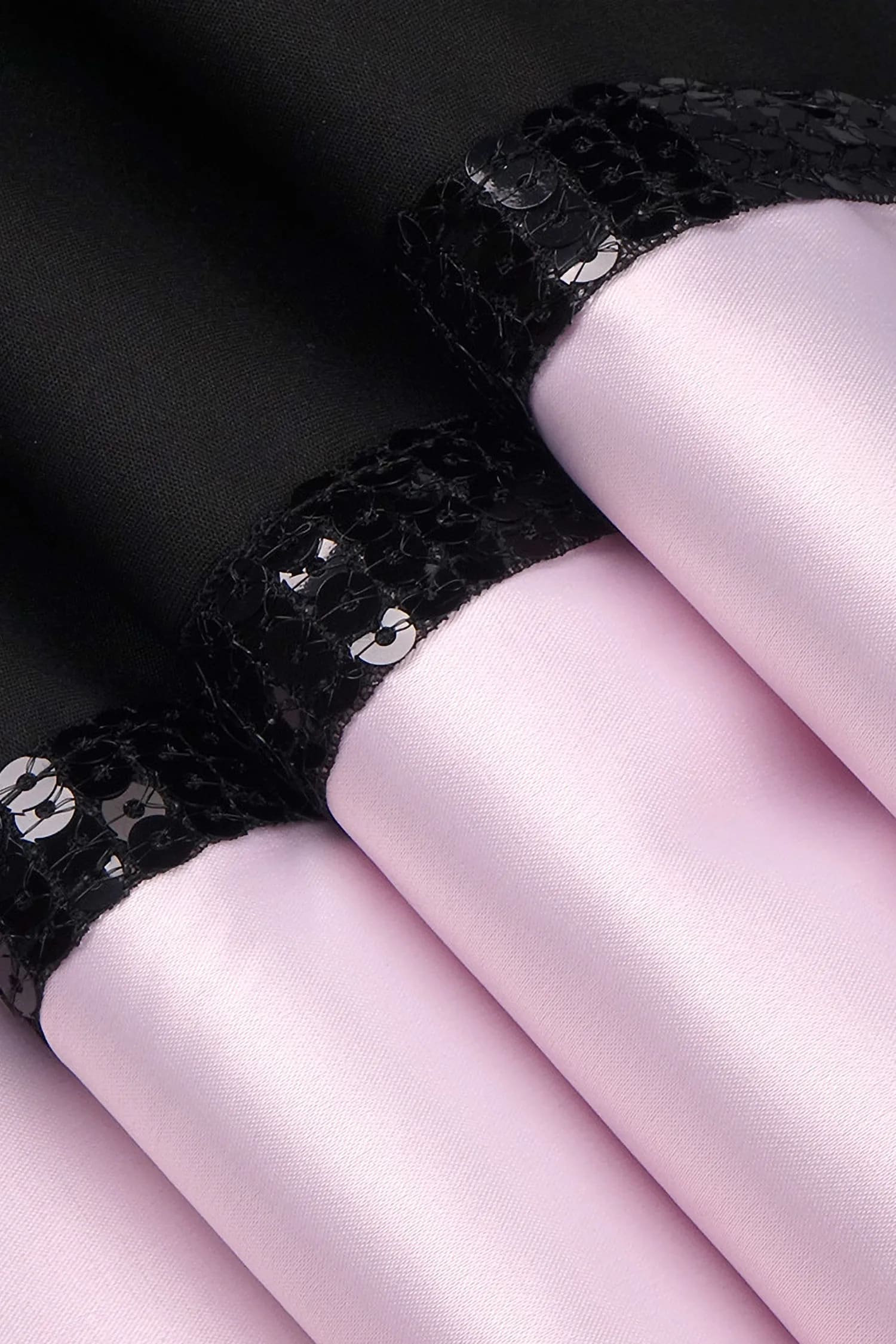 Black And Pink Sequin Maxi Dress