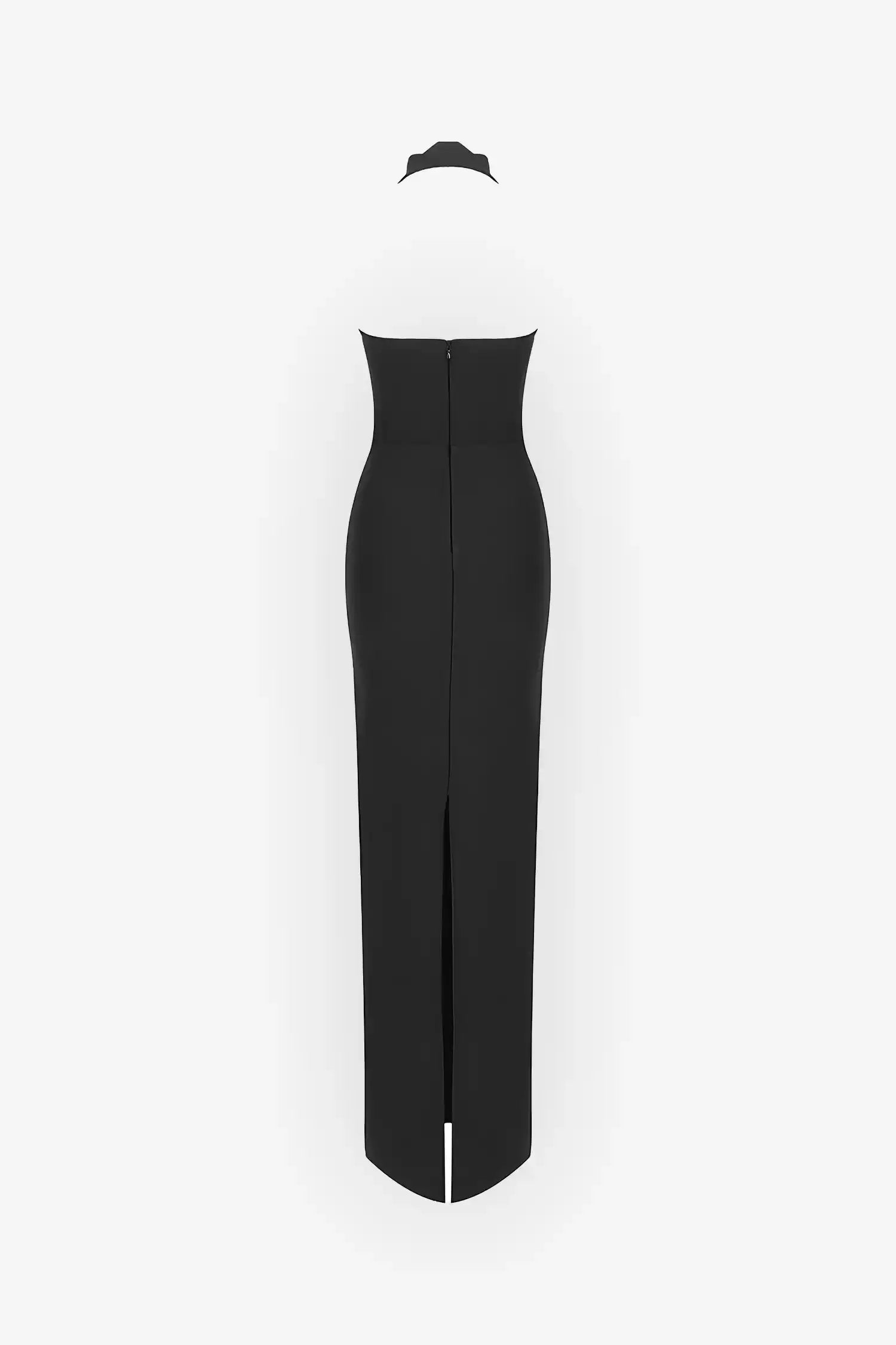 Black Cutout Halter Bandage Maxi Dress Dress