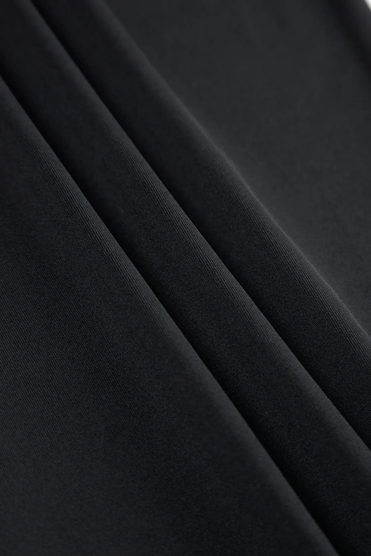 Black Halter Low Back Maxi Dress