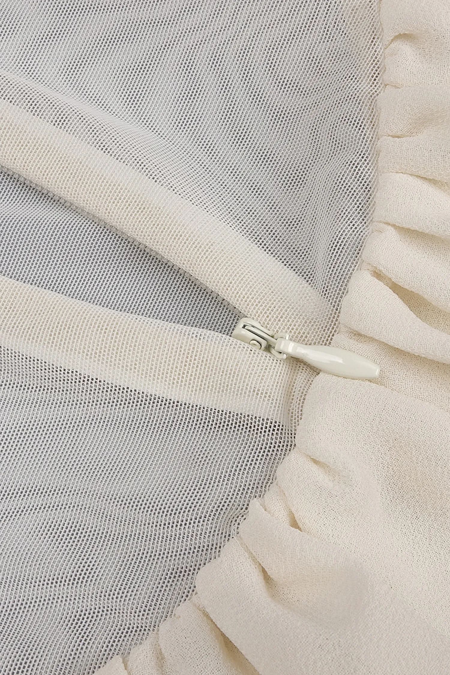 Champagne Chiffon Ruffle Dress