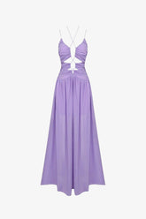 Lavender A-Line Tulle Maxi Dress Purple / Xs