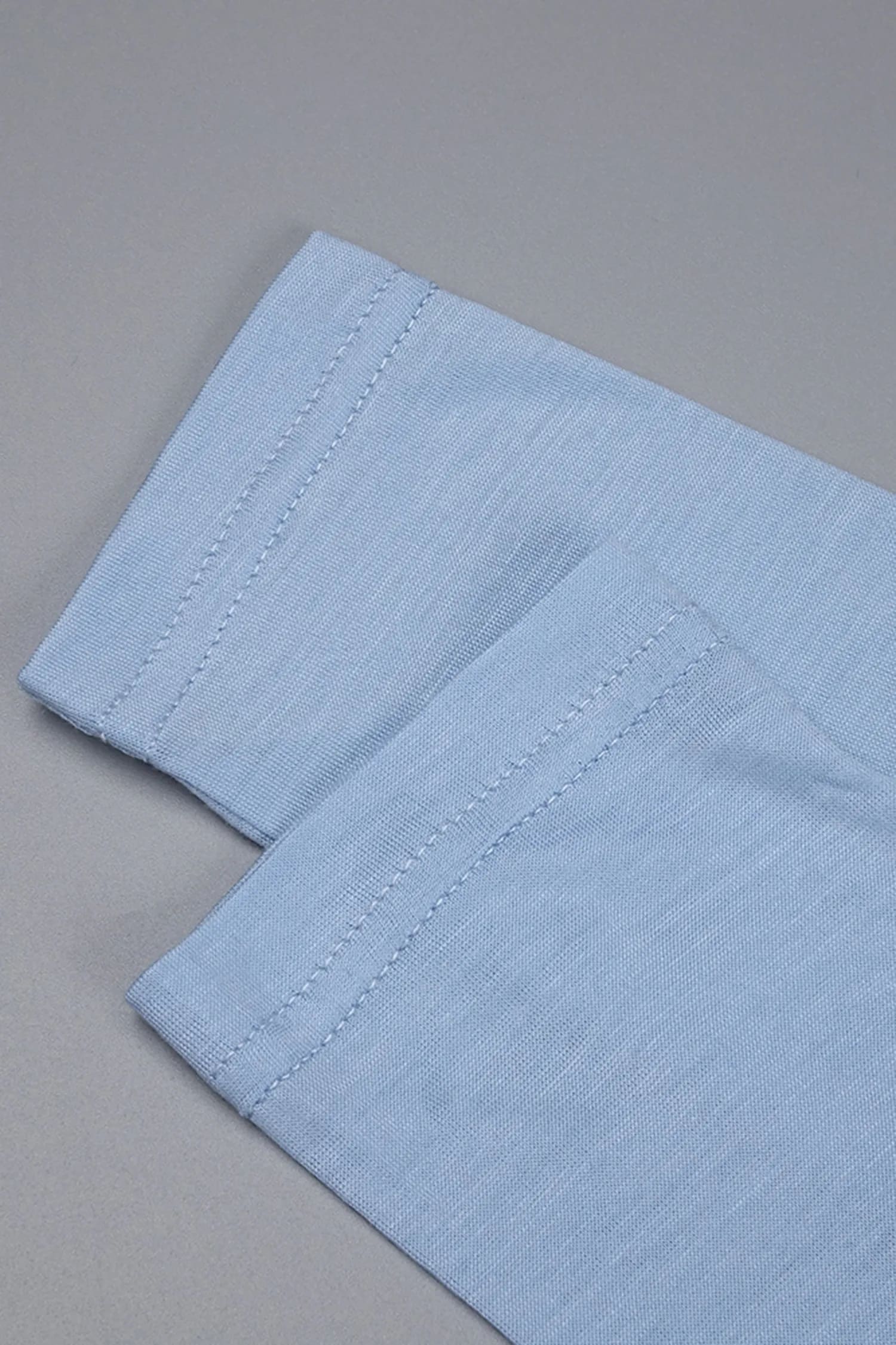 Light Blue Ruffled Sleeve High Neck Maxi Dress