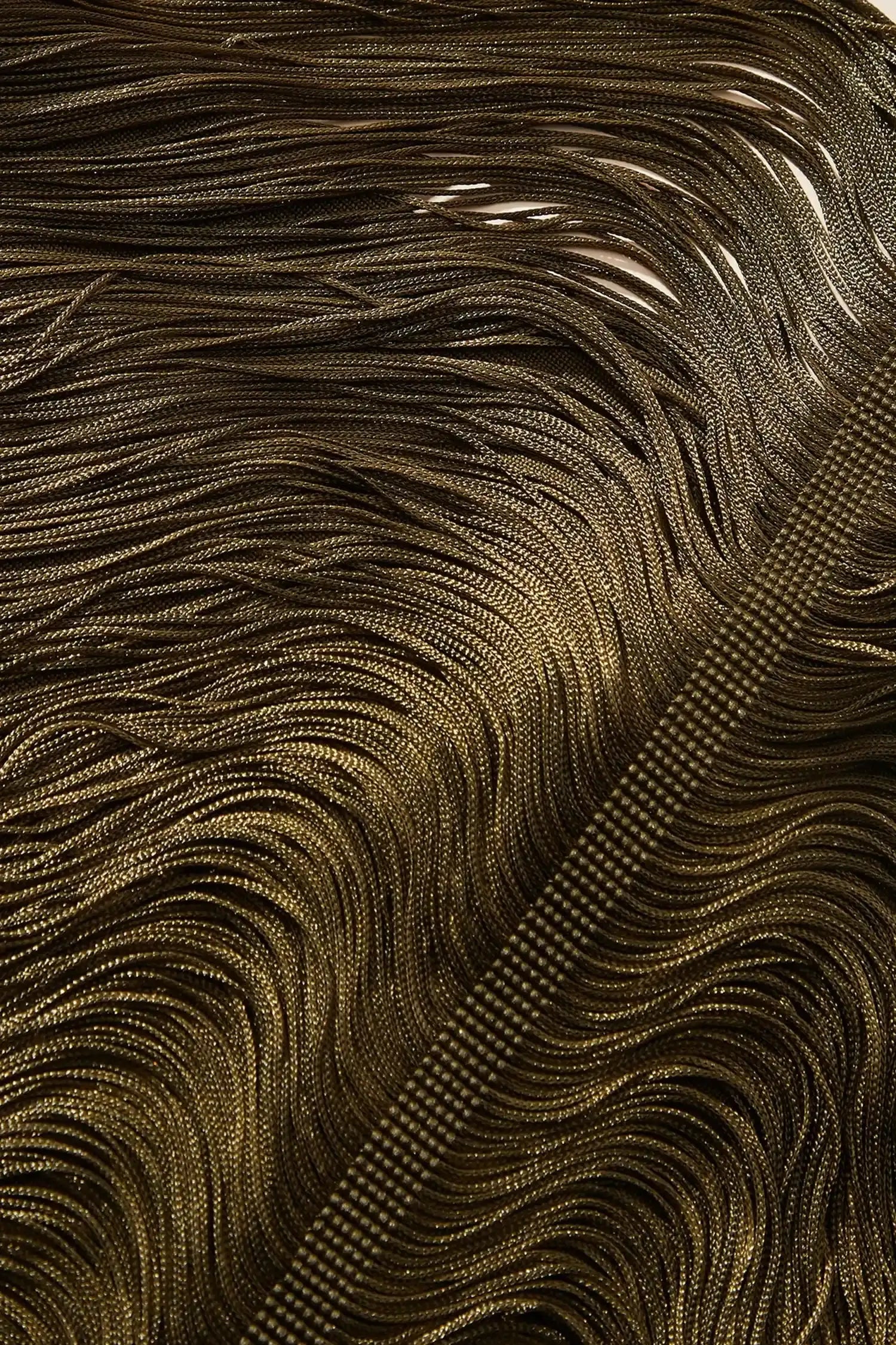 Olive Green Fringe Halter Maxi Dress Dress