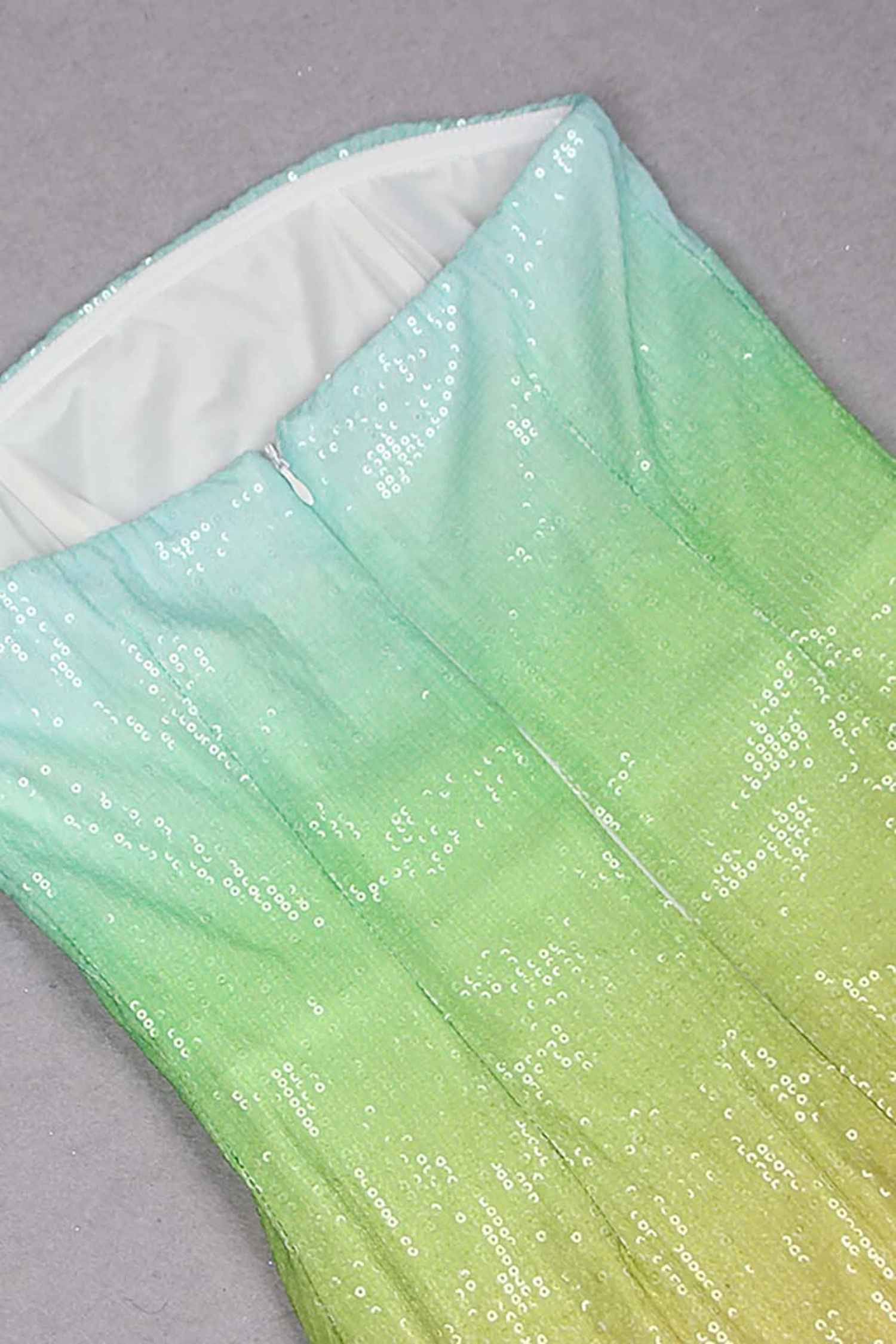 Ombre Strapless Sequined Midi Dress Dress