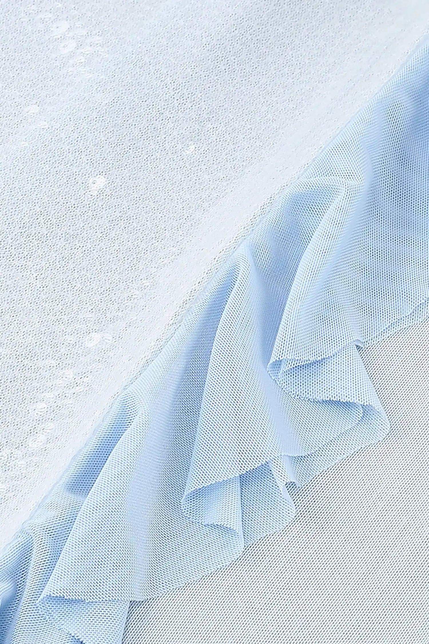 Pastel Blue Sequin Ruffle Split Maxi Dress Dress