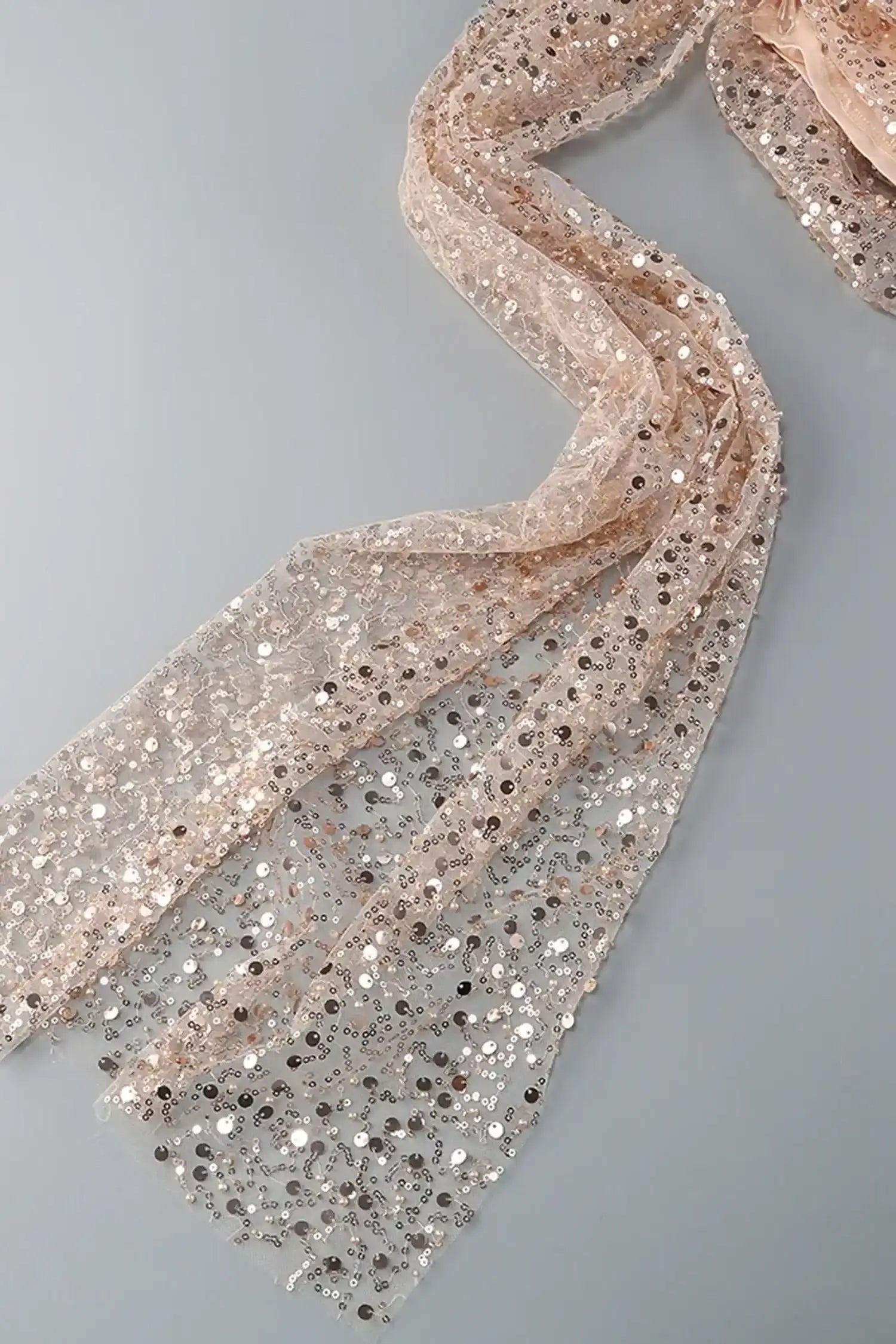 Peach Sequin Off The Shoulder Mini Dress Dress