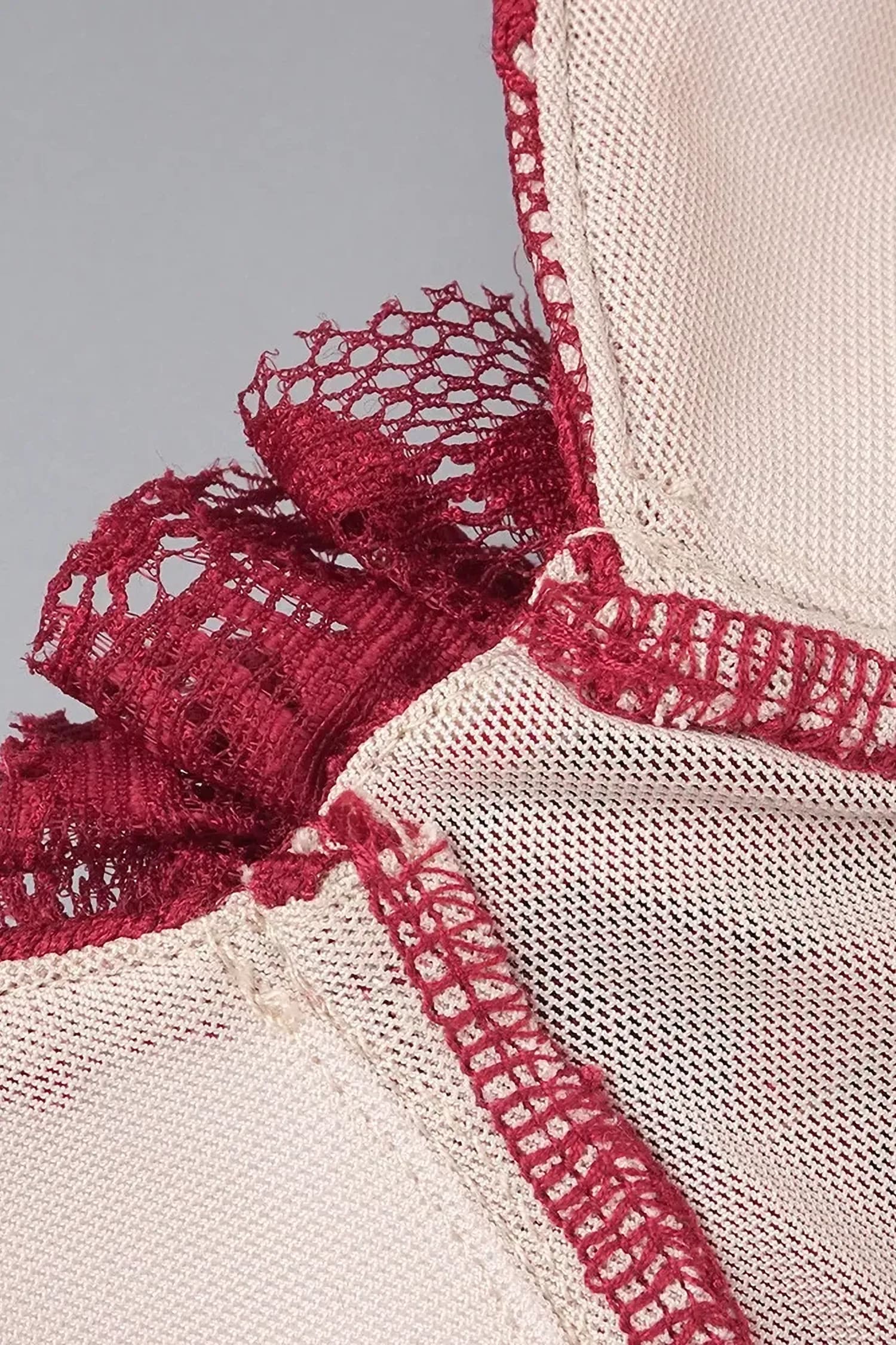 Red Lace Mermaid Maxi Dress