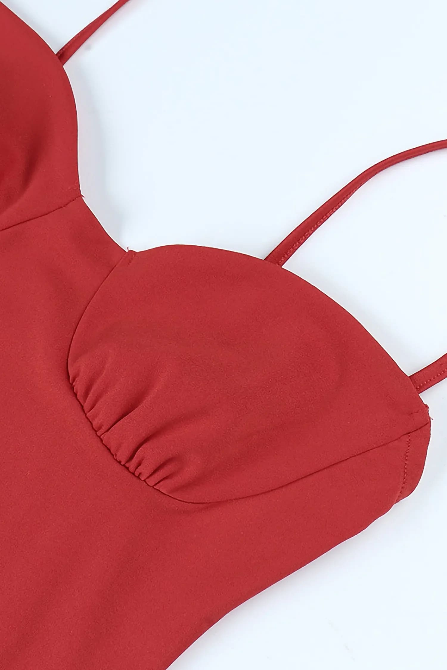 Red Spaghetti Strap A-Line Mini Dress