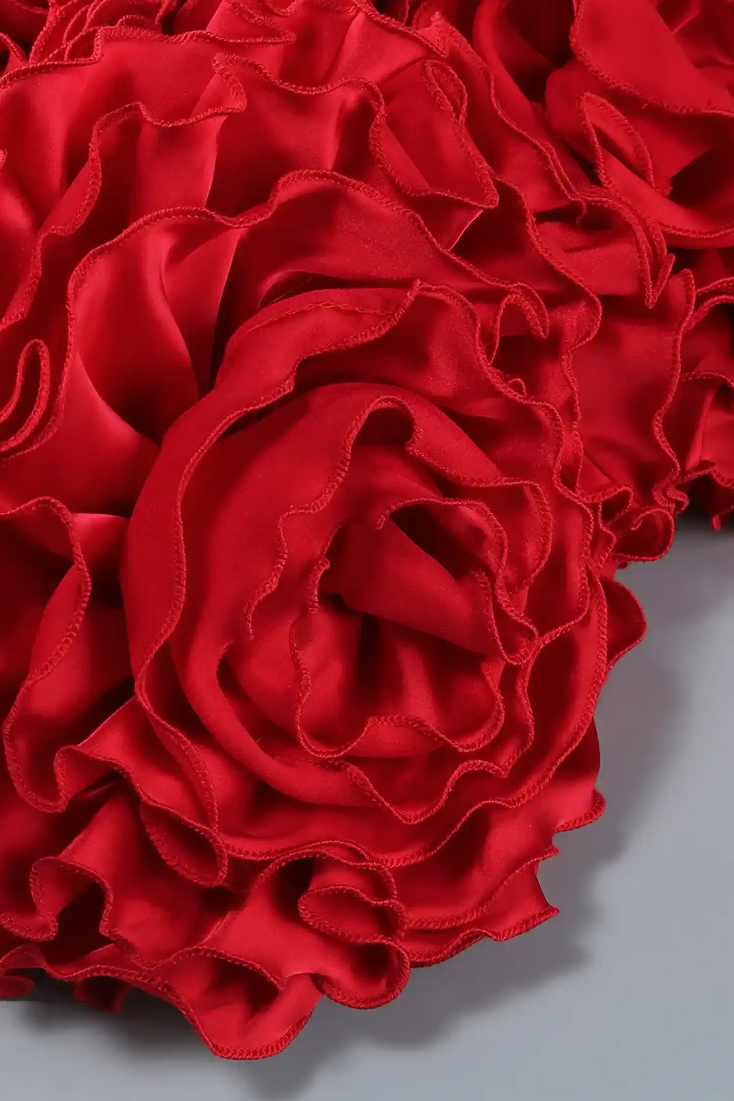 Red Velvet Corset Top And Bubble Floral Skirt Set Dress