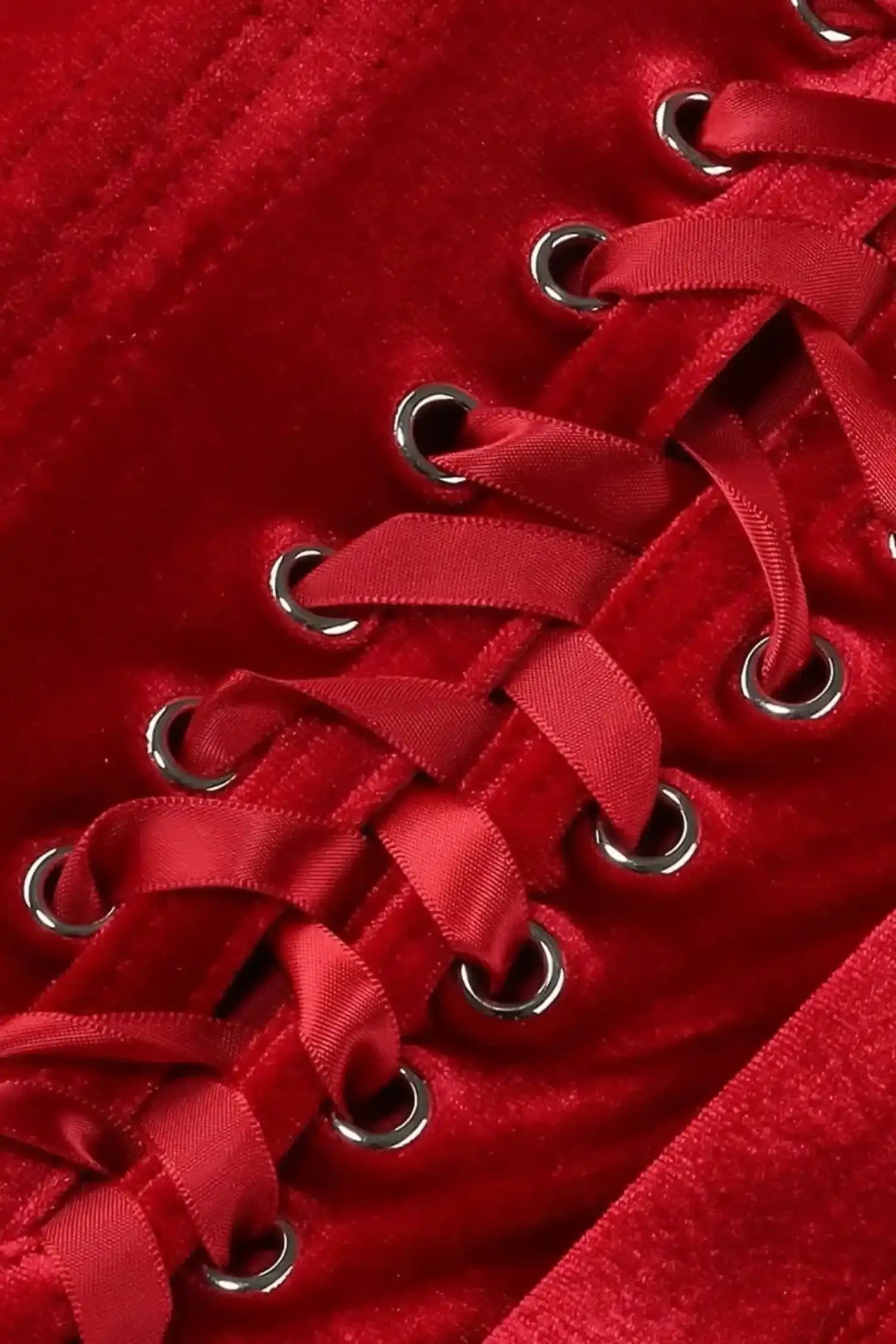 Red Velvet Corset Top And Bubble Floral Skirt Set Dress