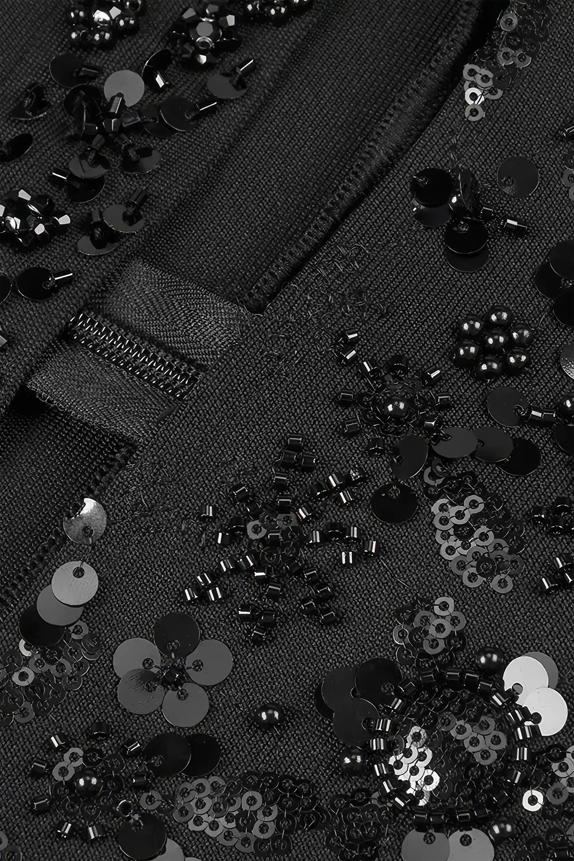 Black Sequin Cutout Maxi Dress Dress