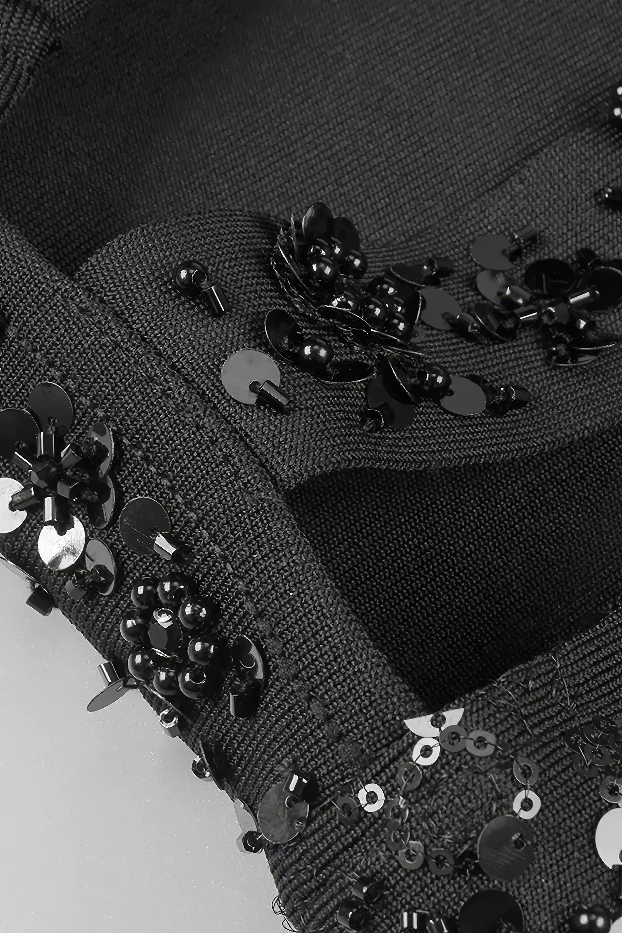 Black Sequin Cutout Maxi Dress Dress