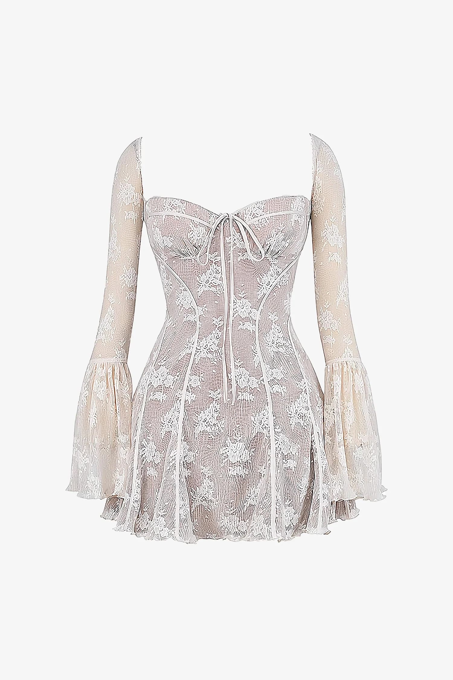 Vintage Bell Sleeve Lace Dress