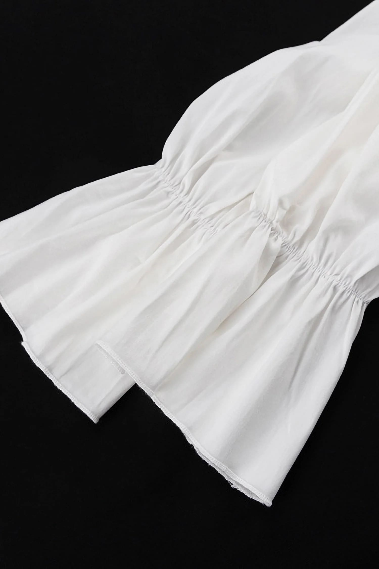 White Long Sleeve Ruffle Mini Dress