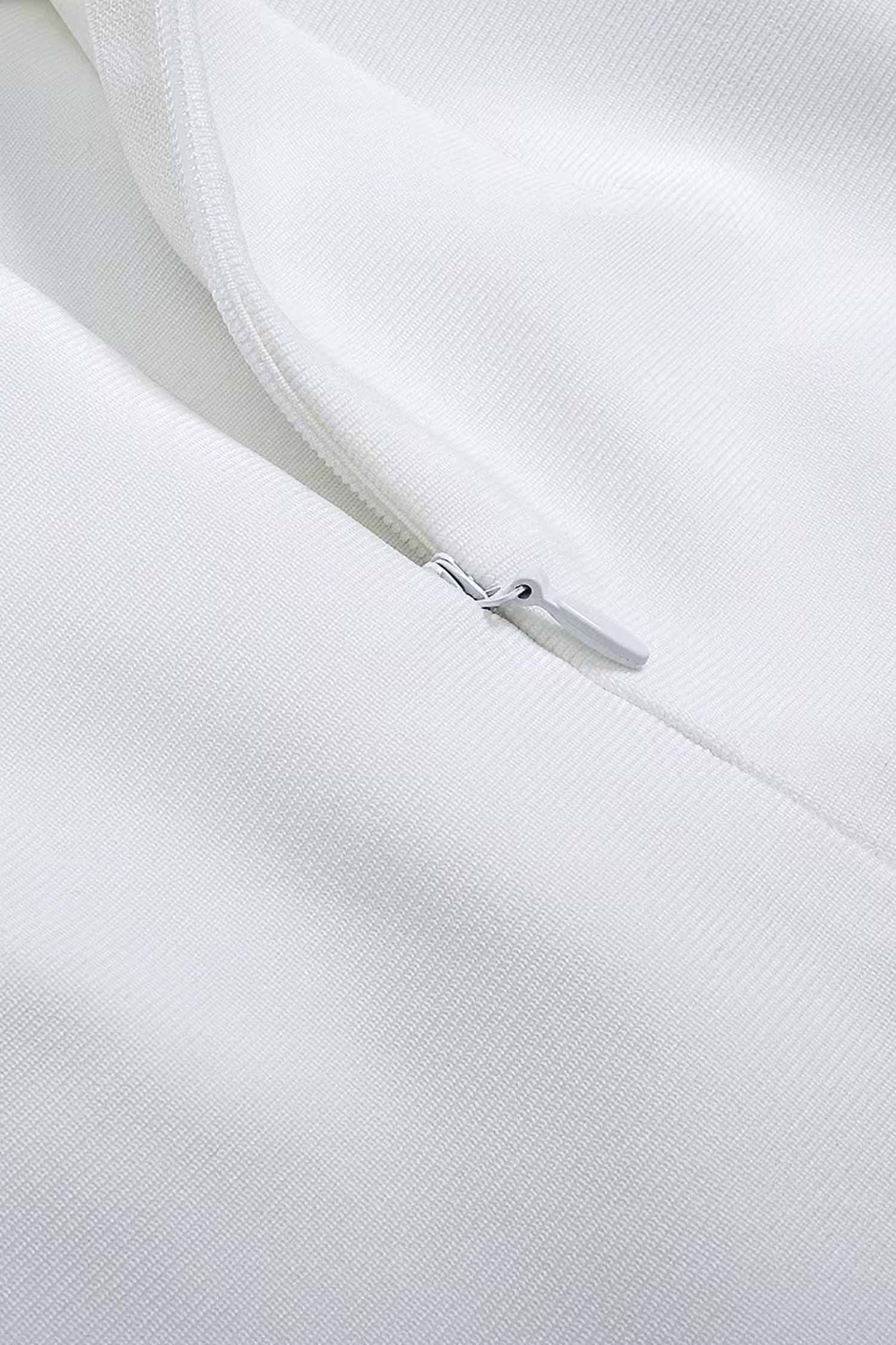 White Sleeveless Tight Boned Dress Dress