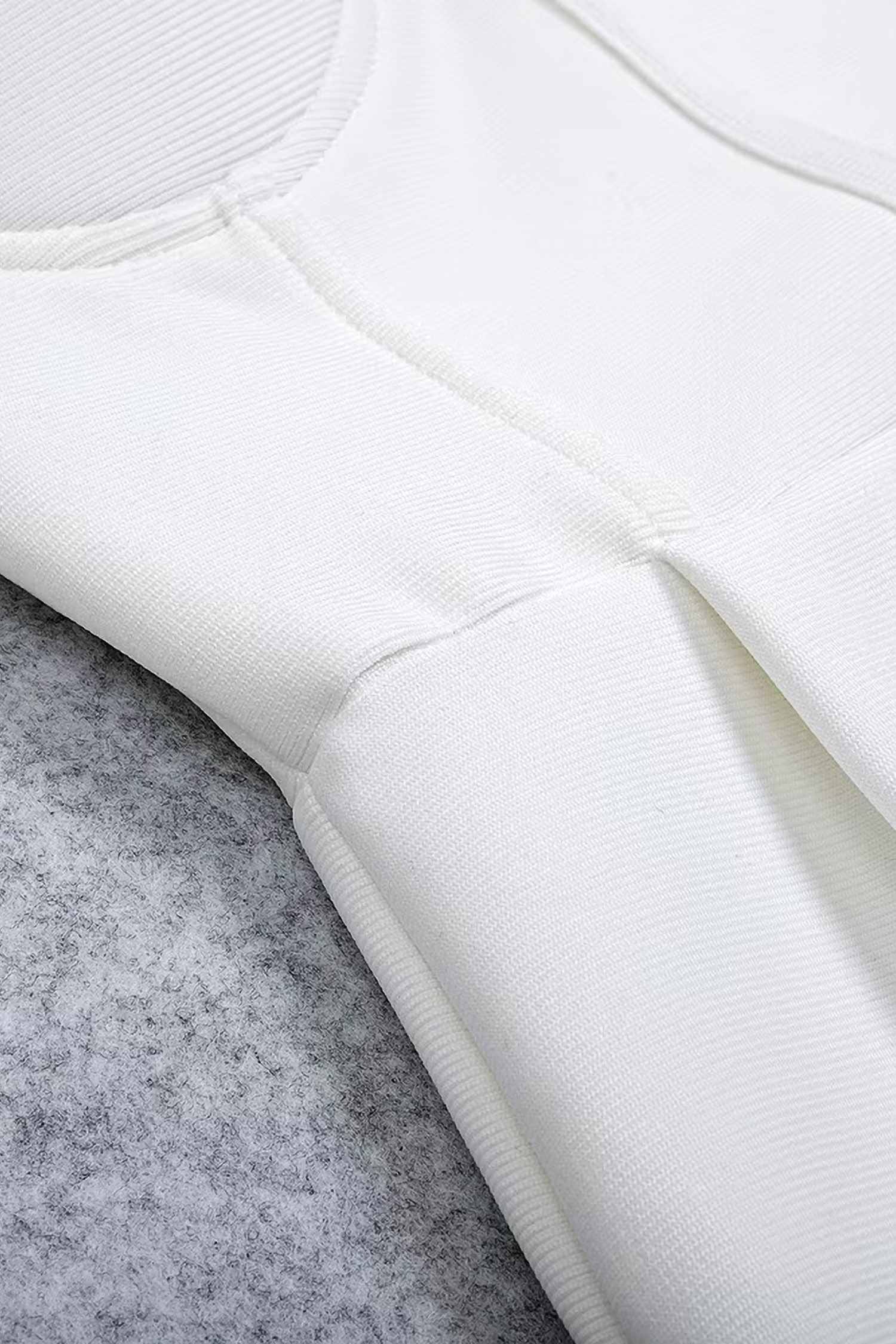 White Sleeveless Tight Boned Dress Dress