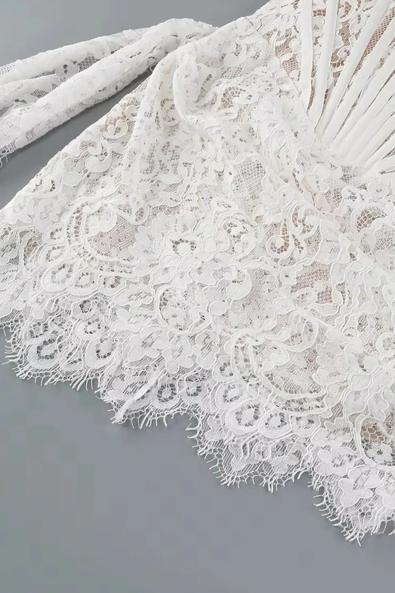 White Strapless Lace Corset Mini Dress Dress