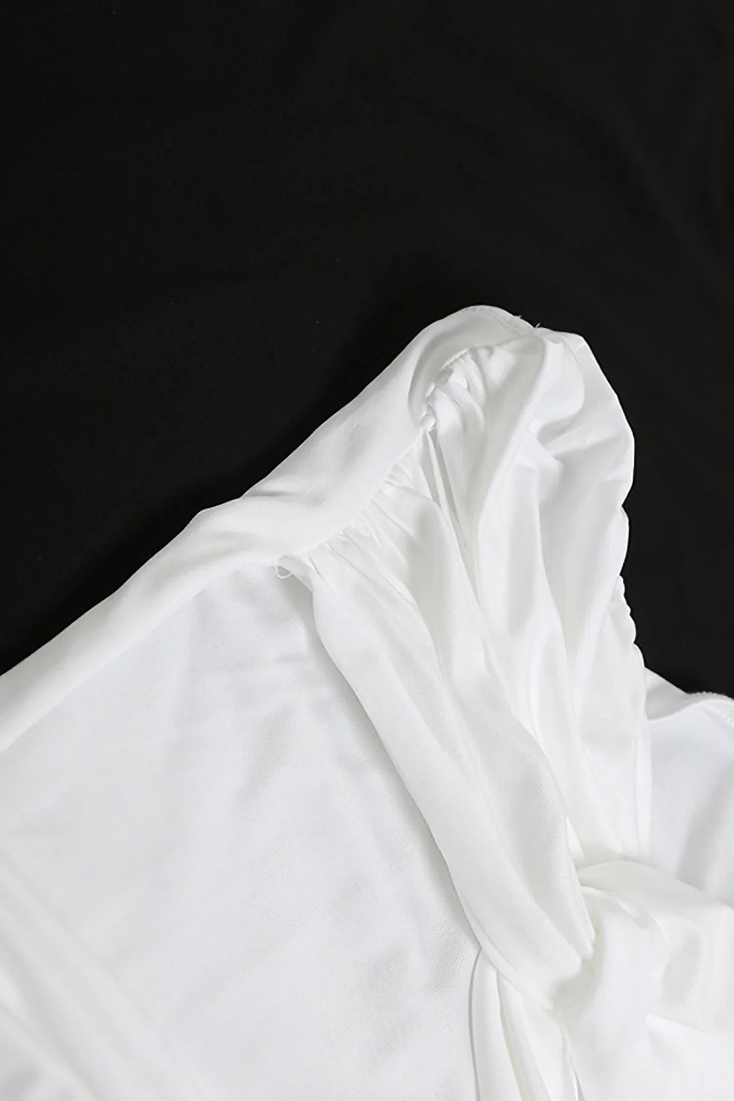 White Twist Front Strapless Mini Dress