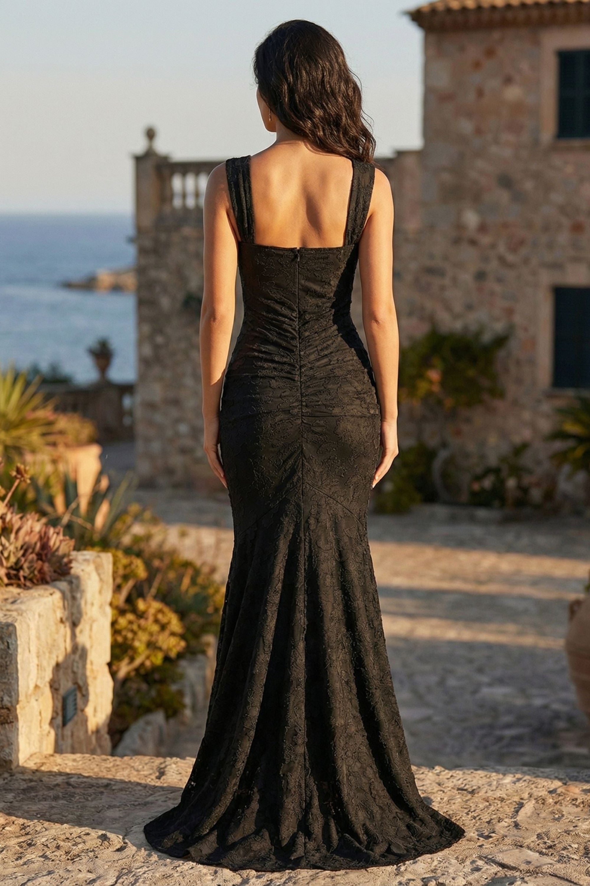 Black Off The Shoulder Mermaid Dress