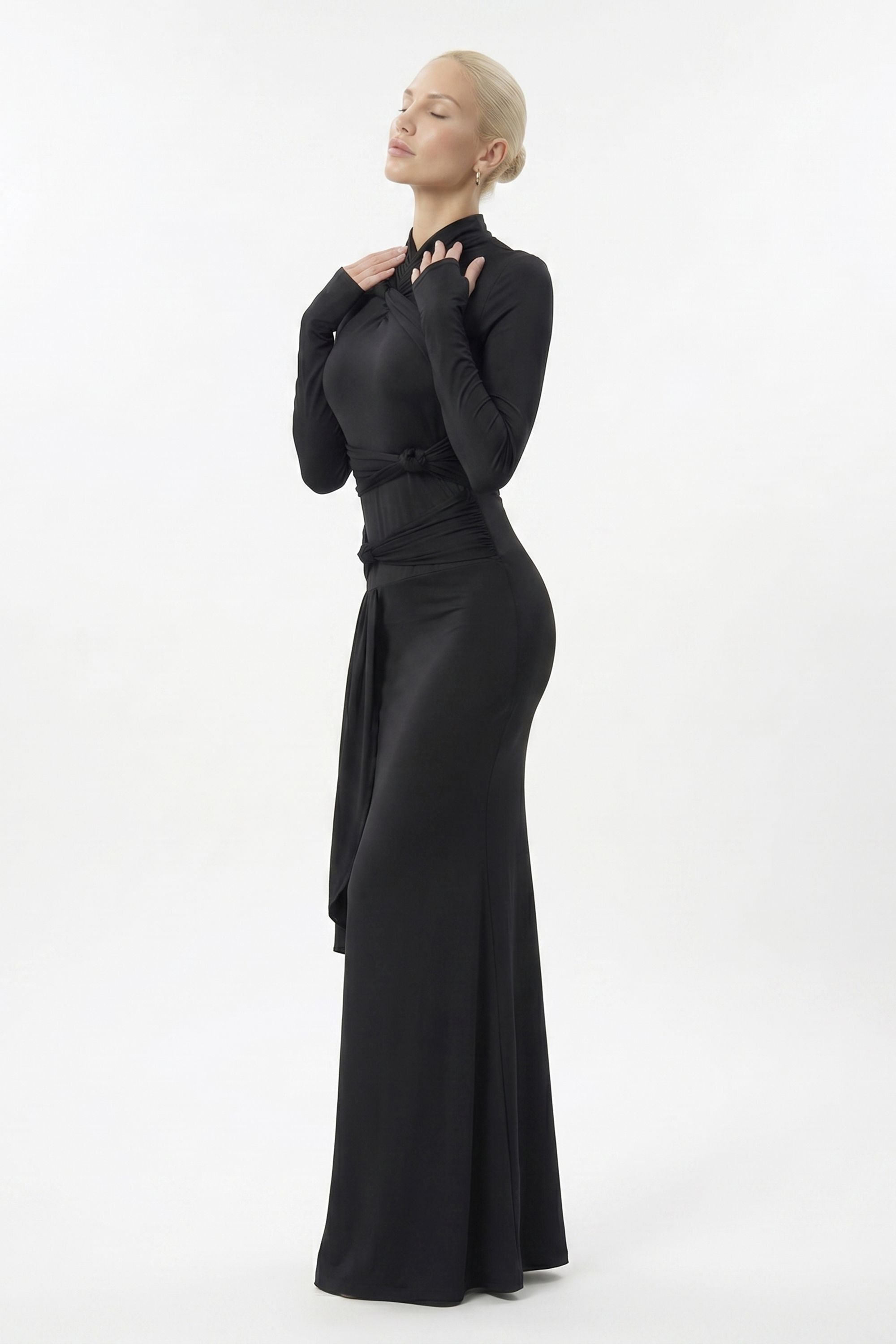 black blazer dresses Black Long Sleeve Short Dress