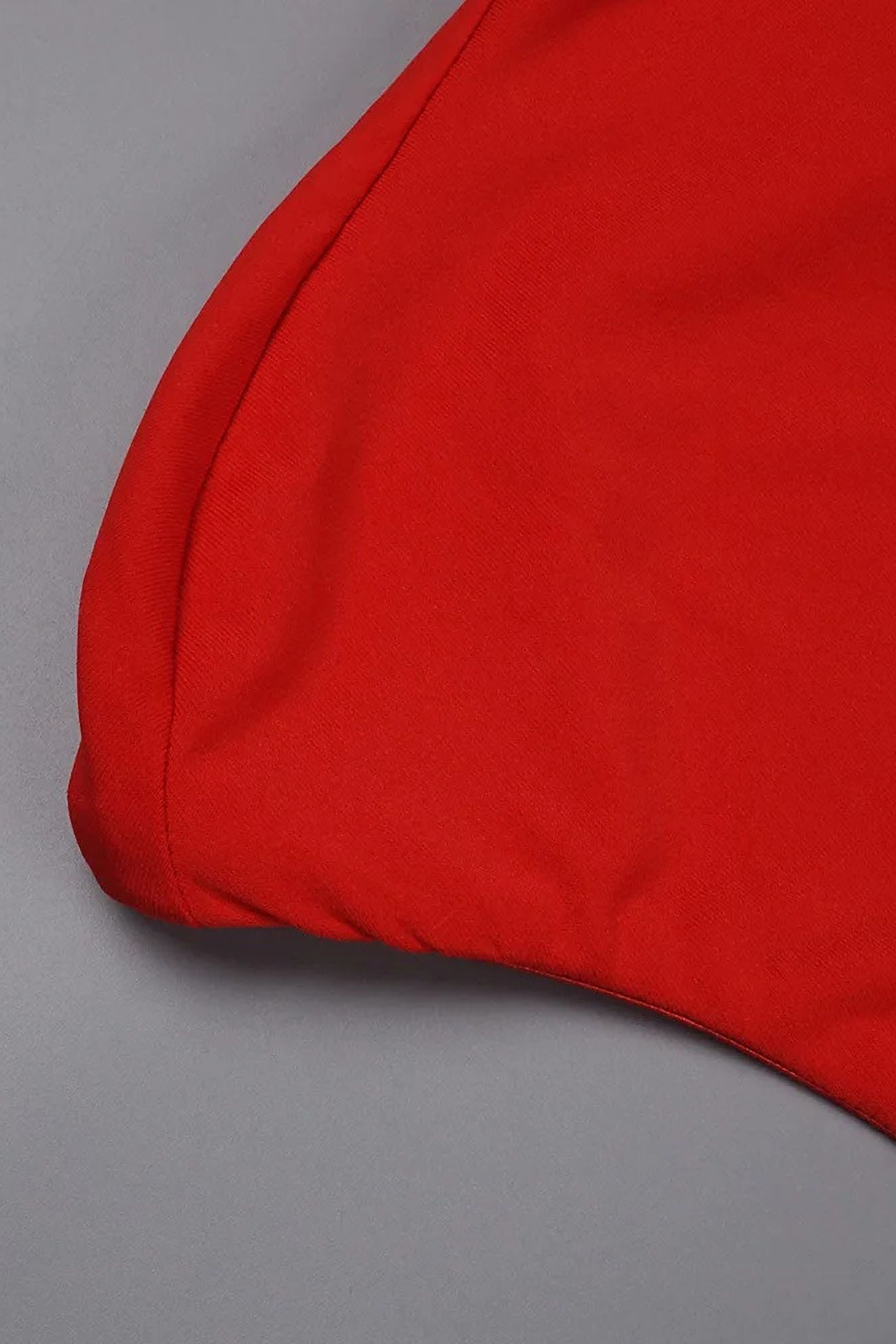 Red High Neck Open Back Draped Maxi Dress - Dress