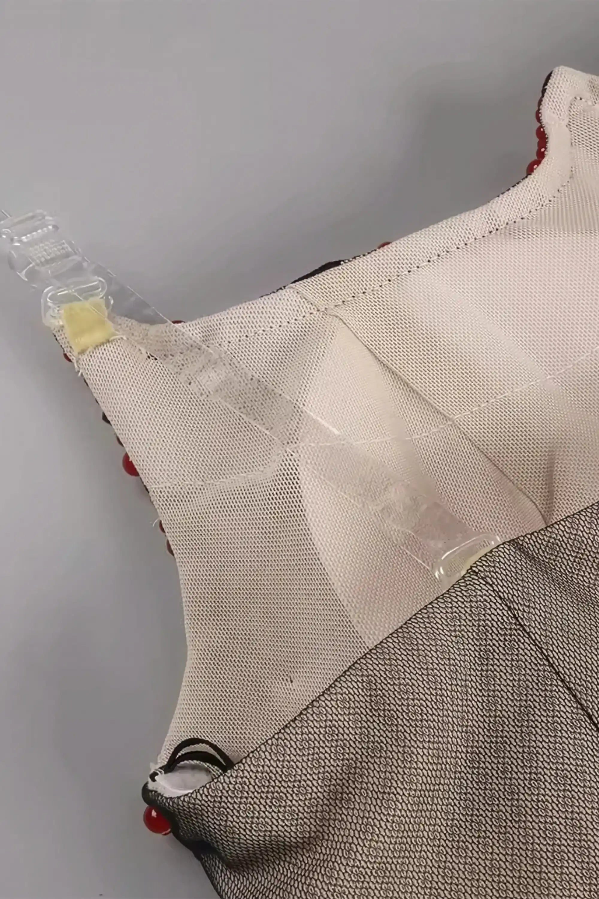 Red Beaded Sheer Corset Mini Dress Dress