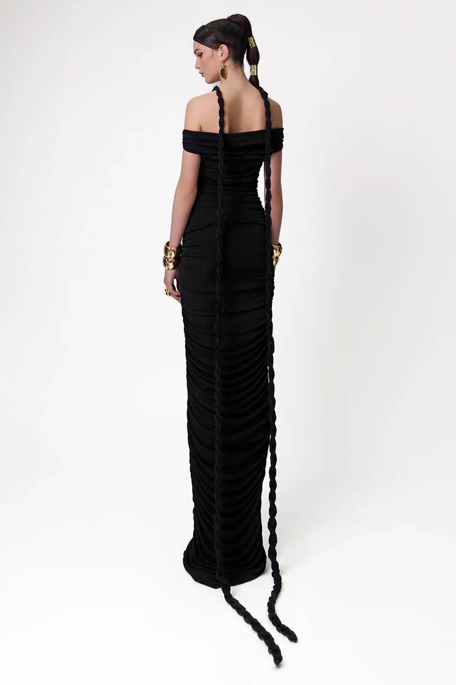 Black Bardot Bodycon Maxi Dress Selene Dress Black Bardot Bodycon Maxi Dress Selene Dress