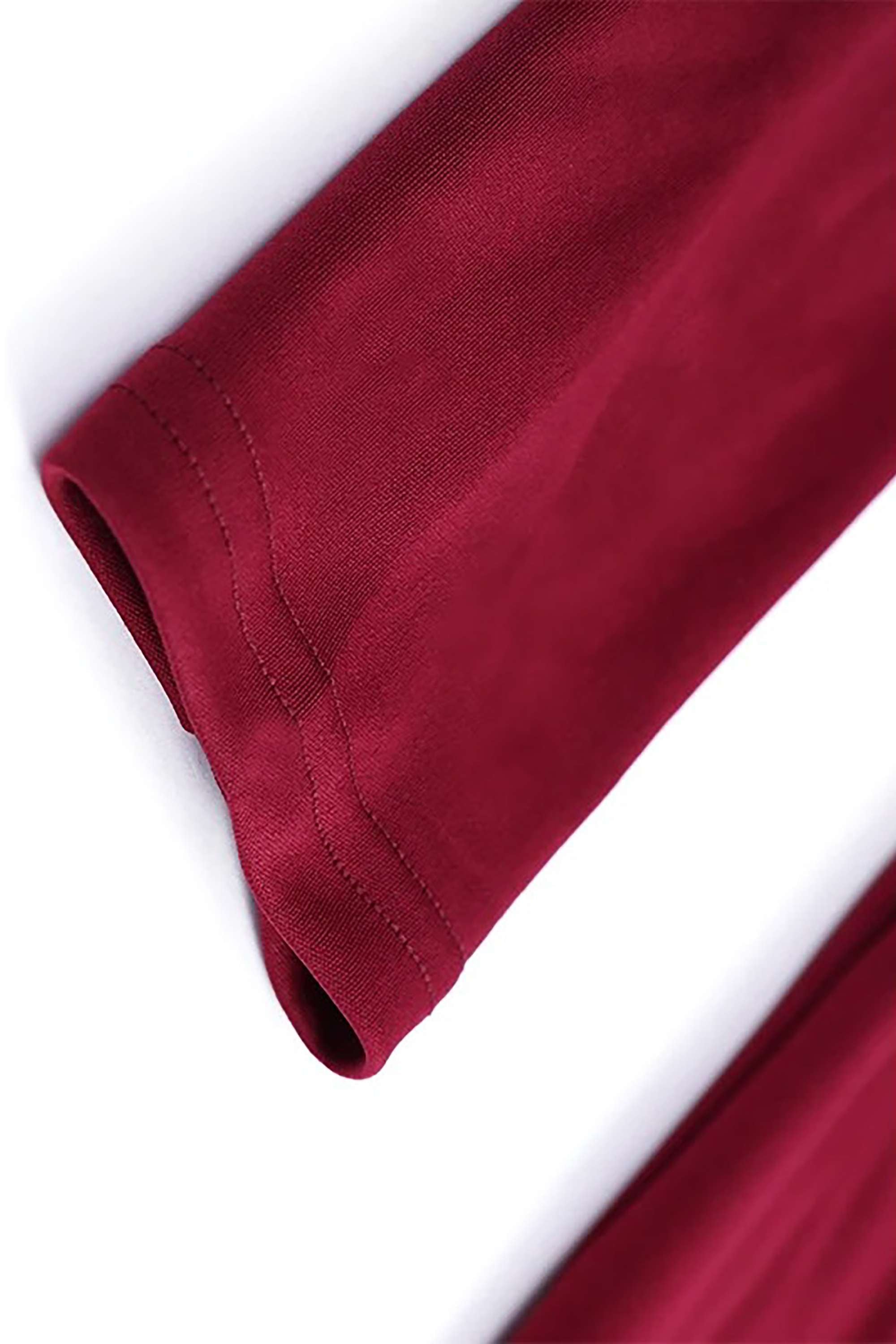 Burgundy Off The Shoulder Faux Fur Trim Midi Dress Dress