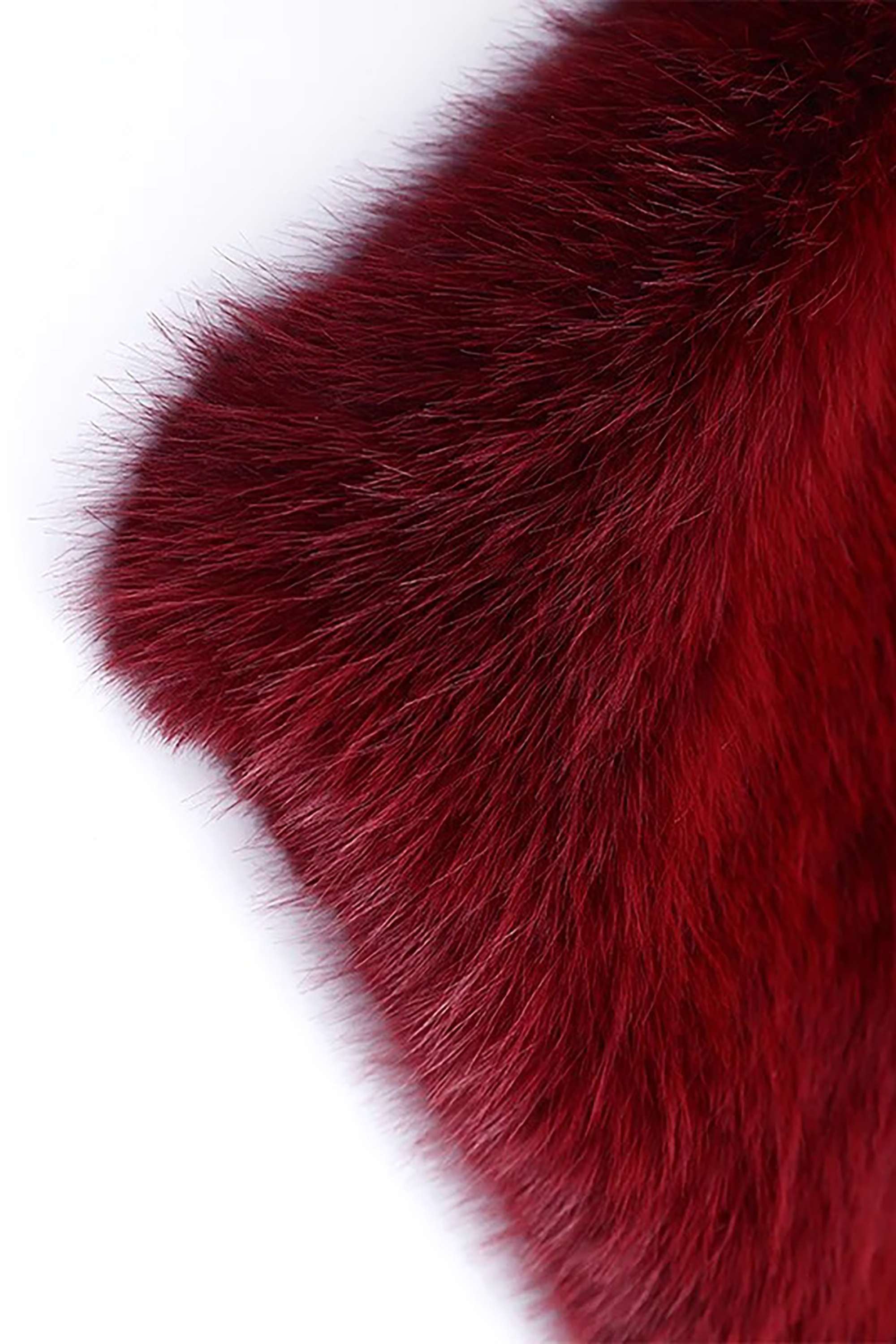 Burgundy Off The Shoulder Faux Fur Trim Midi Dress Dress