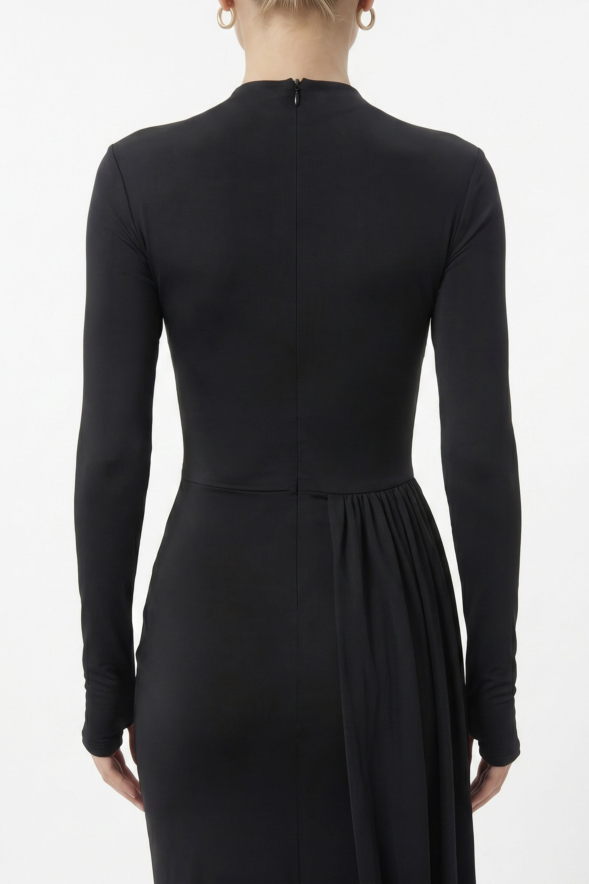 tall dresser drawers Black Modest Long Sleeves Formal Prom Evening Dress