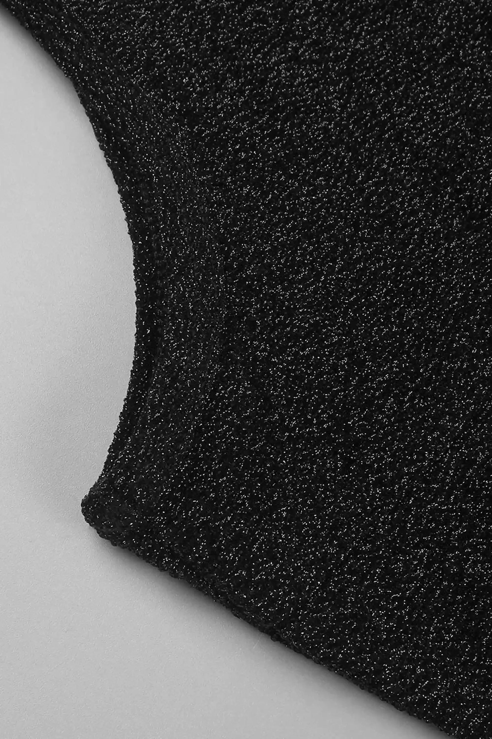 Black Glitter Rose Mermaid Dress Dress