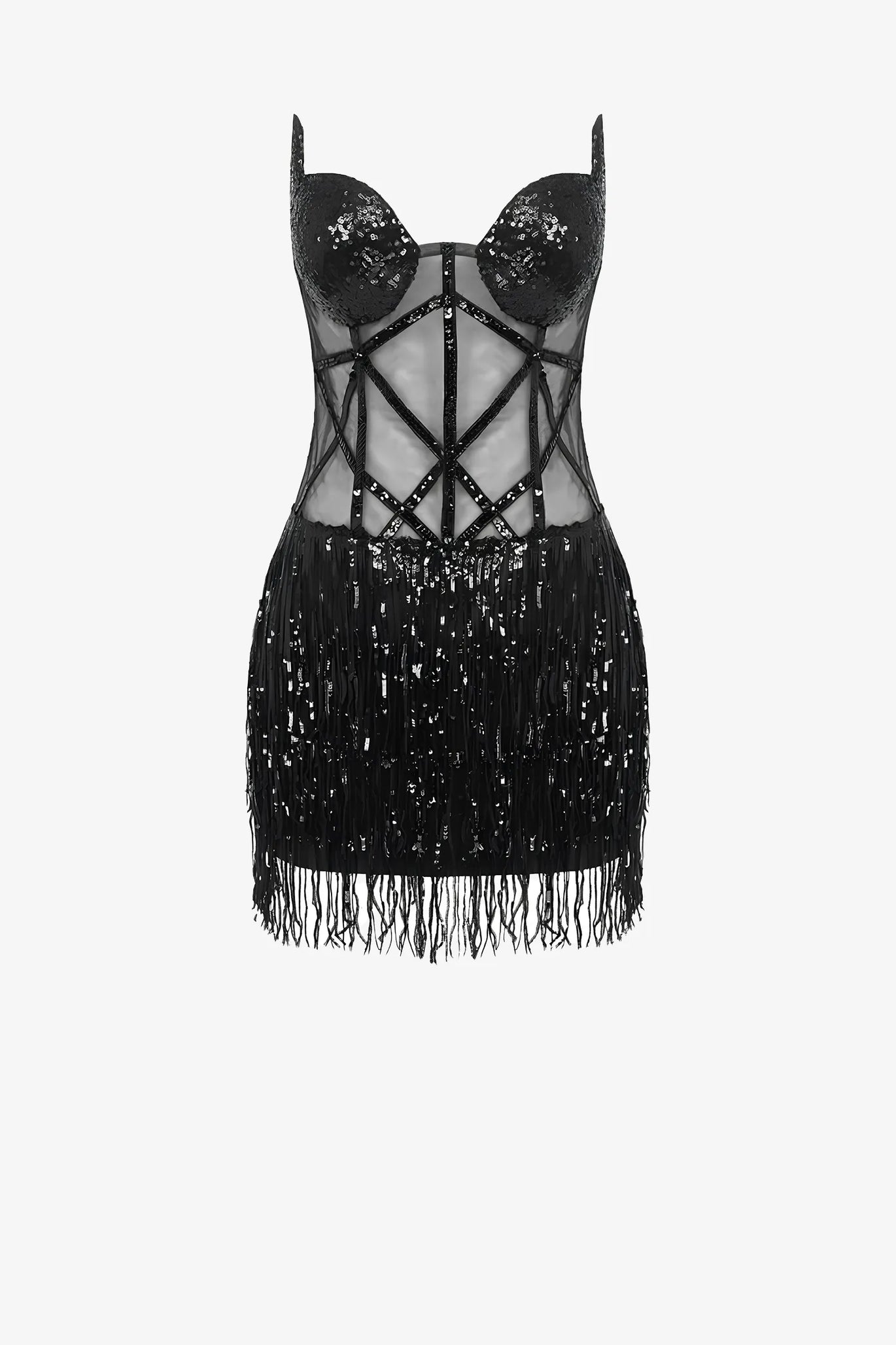 Fringe Dresses | Sequin, Gold, White, Black Styles  Selene Dress