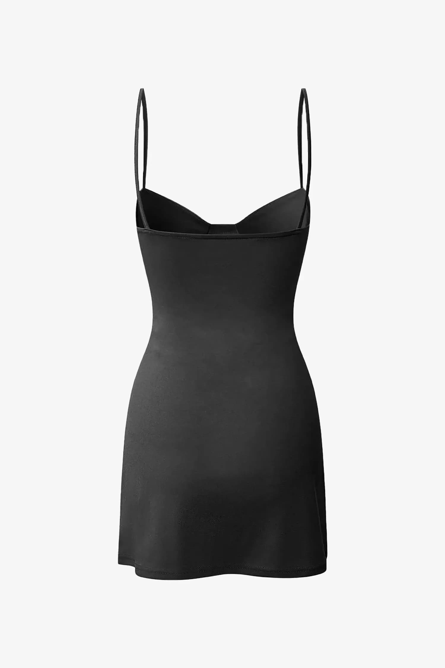 Black Spaghetti Strap Sweetheart Short Dress Dress