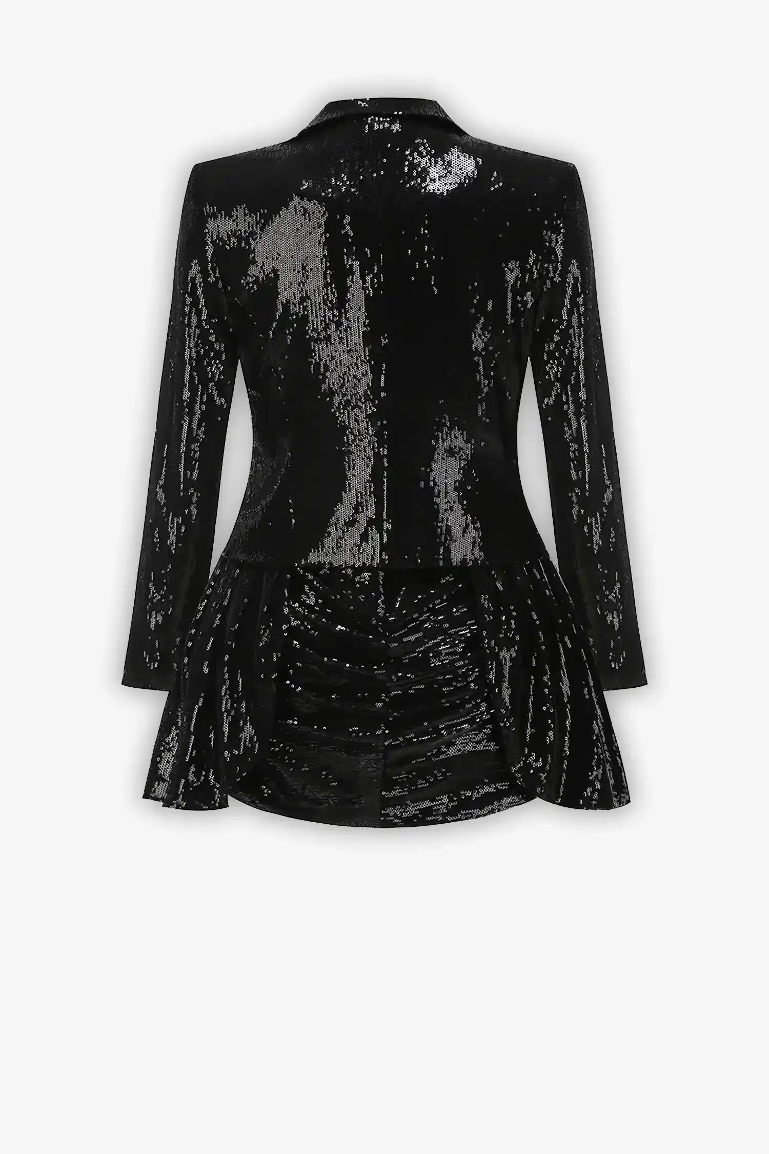 Black & White Sequin Tuxedo Mini Dress Dress