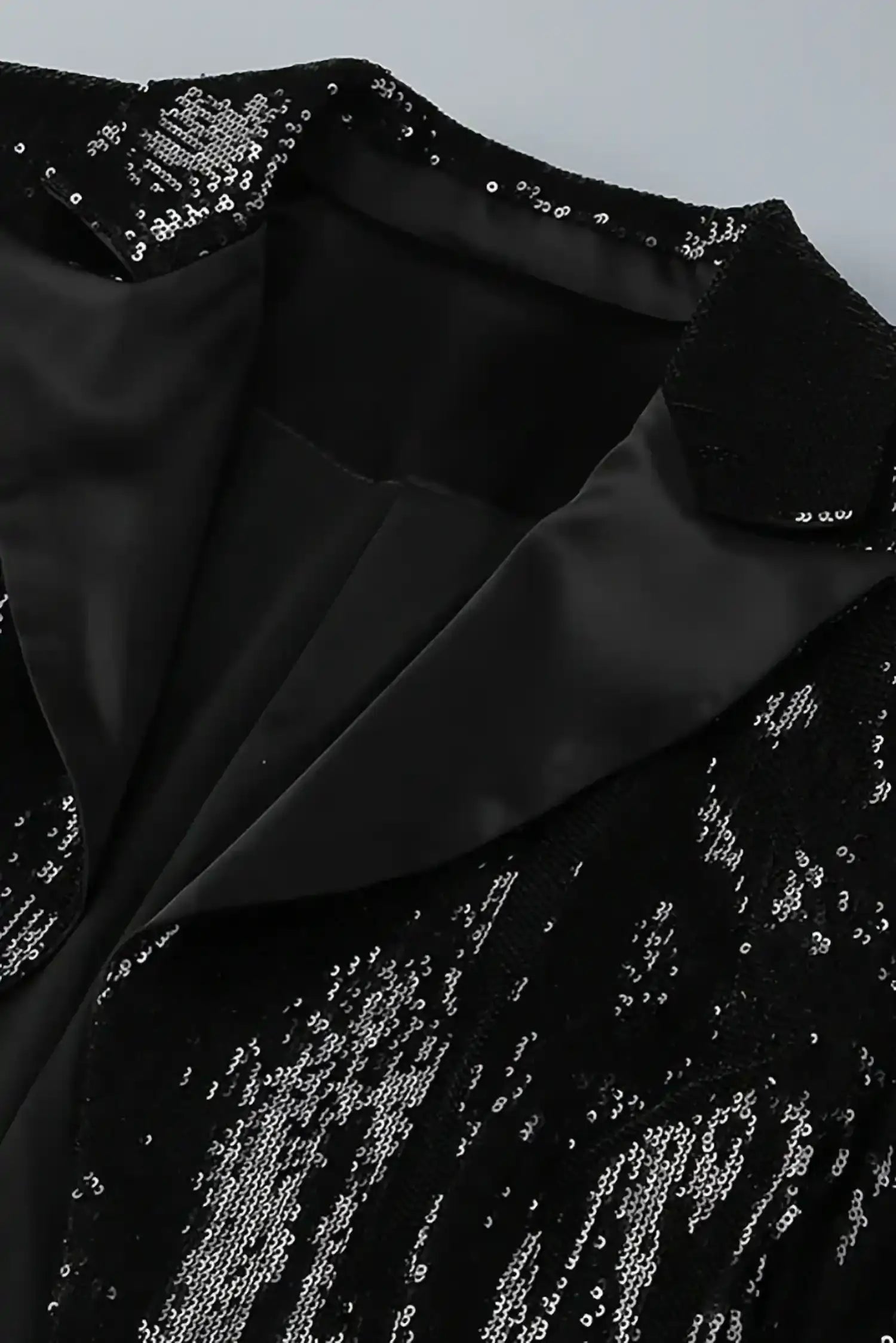 Black & White Sequin Tuxedo Mini Dress Dress