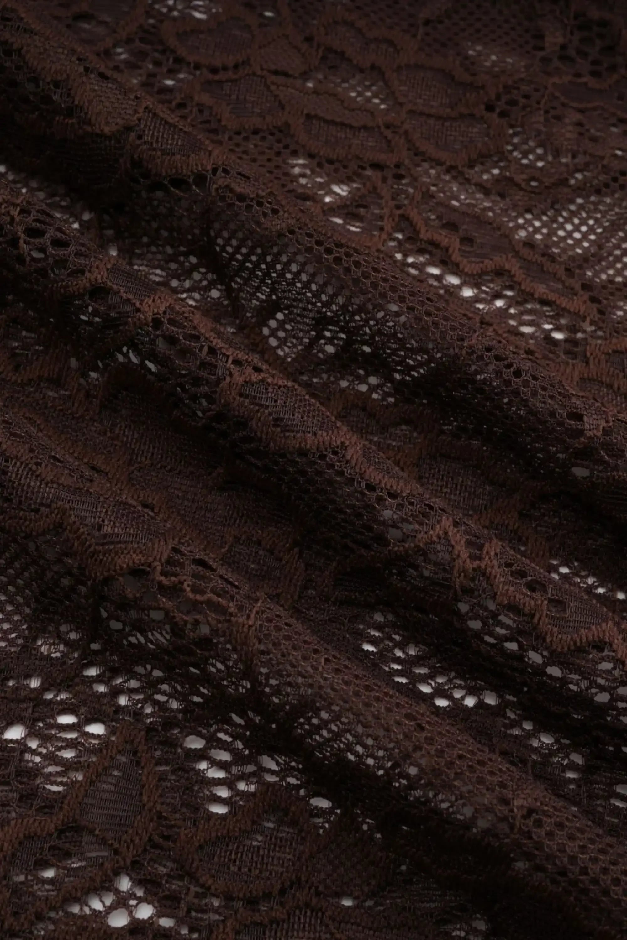 Brown Off The Shoulder Lace Long Sleeve Mermaid Dress Dress