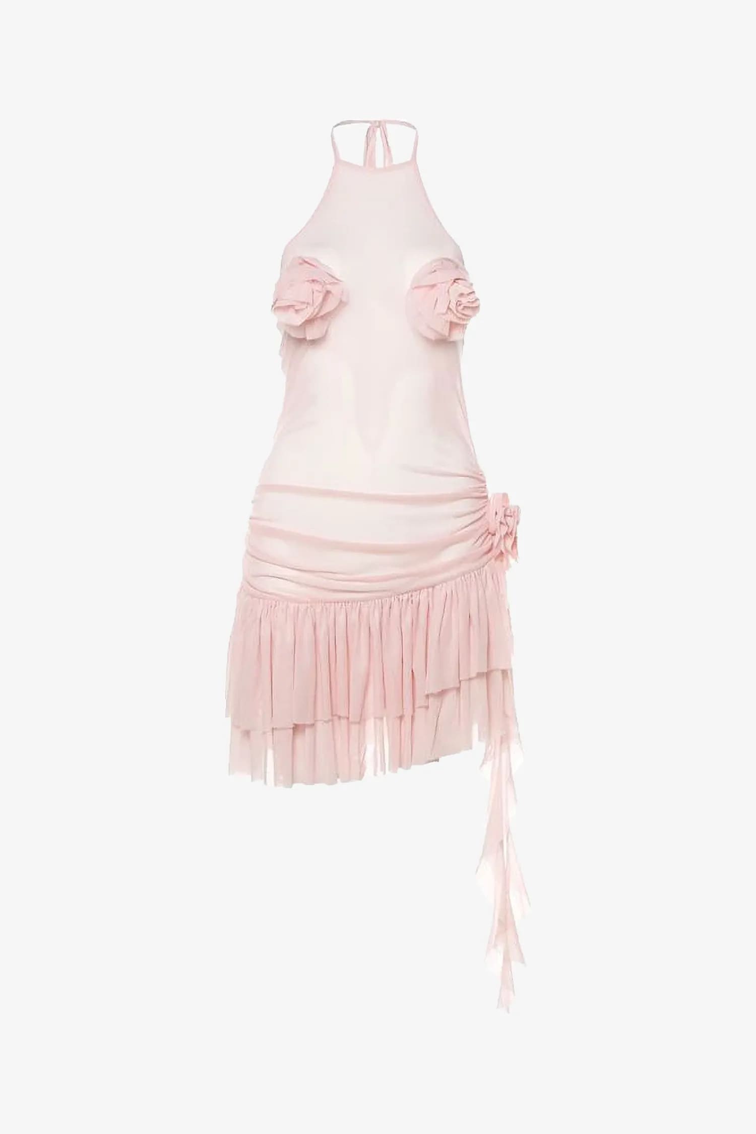 Pink Floral Ruffle Mini Dress for Daytime Bachelorette Party