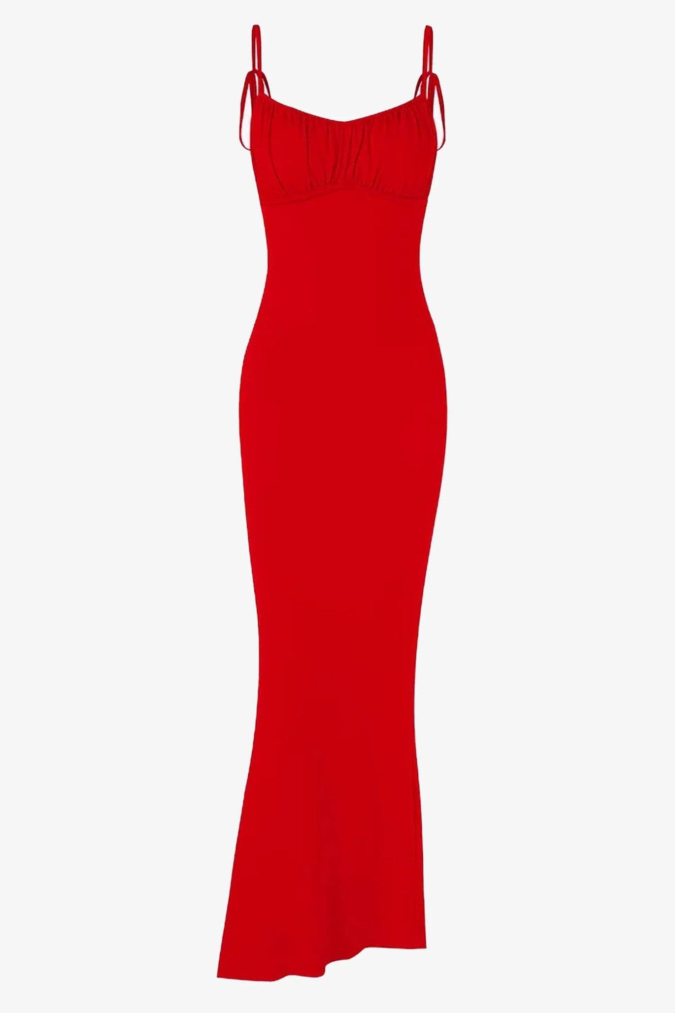 strapless open back dress Sky Light Drawstring Bust Mini Dress Red