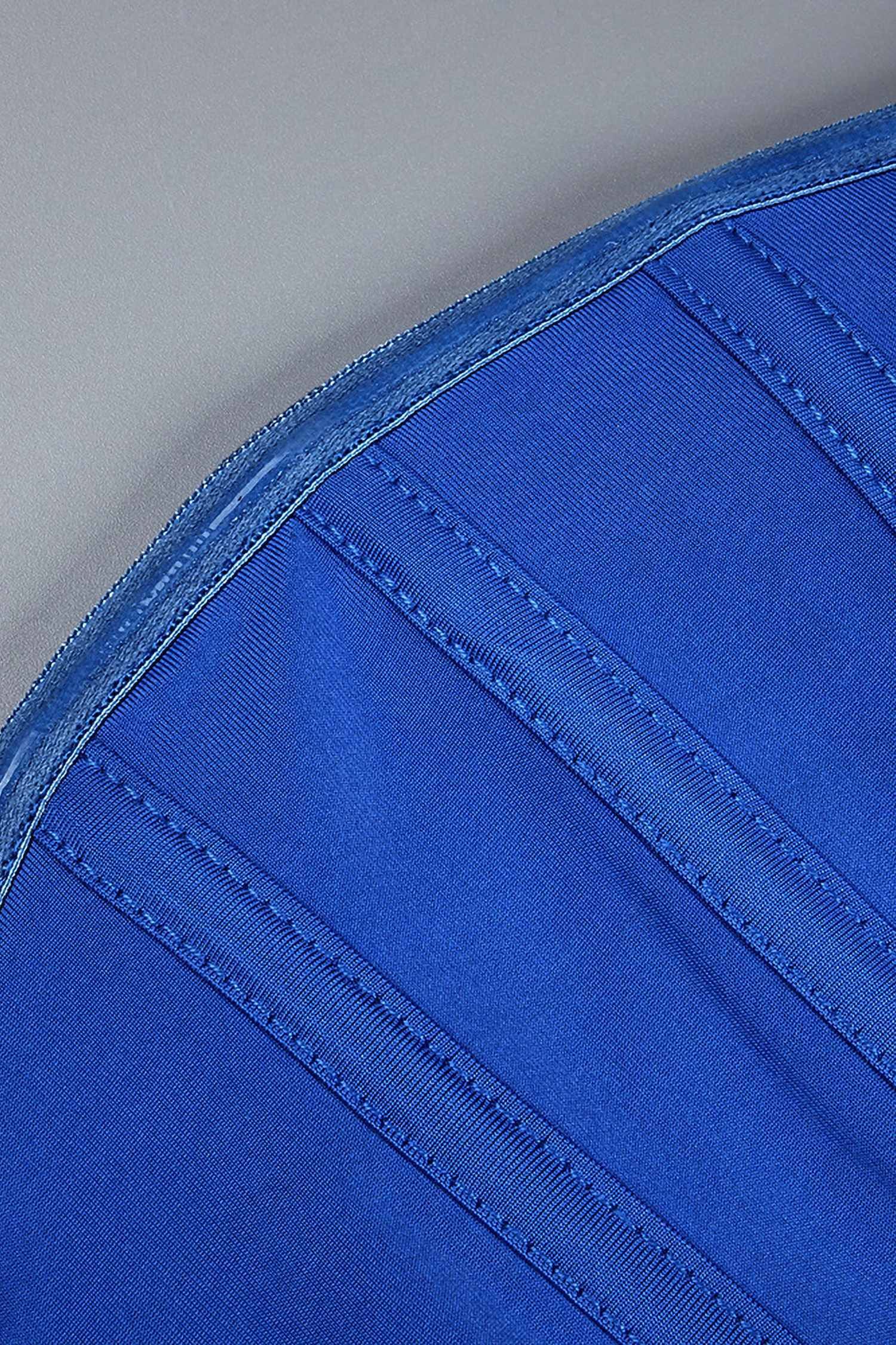 Royal Blue Velvet Halter Maxi Dress Dress