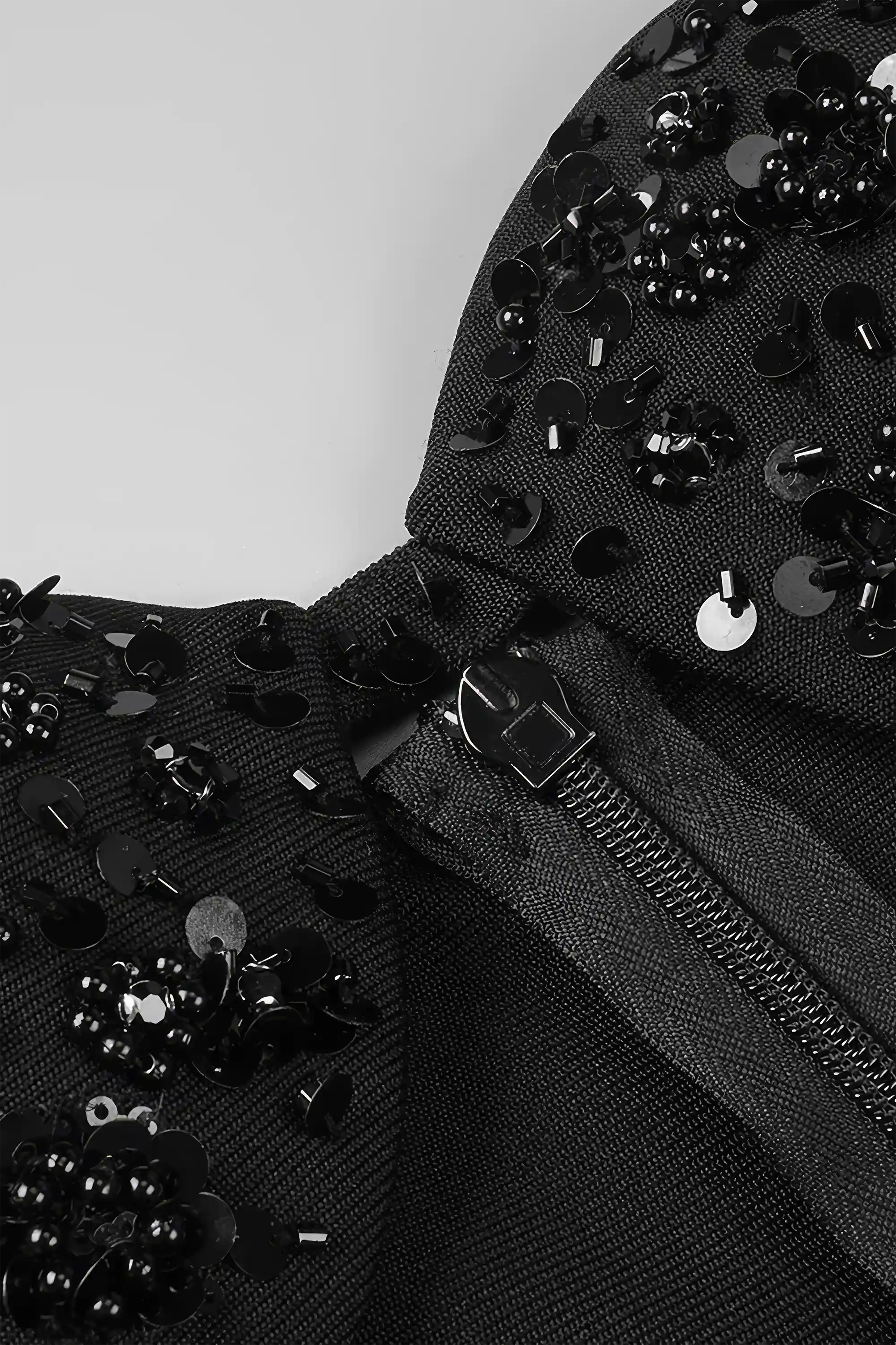 Black Sequin Cutout Maxi Dress Dress